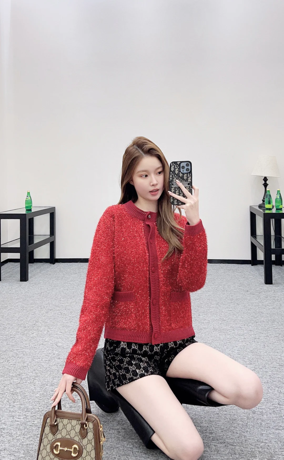 Gucc 26ss bling knit cardigan