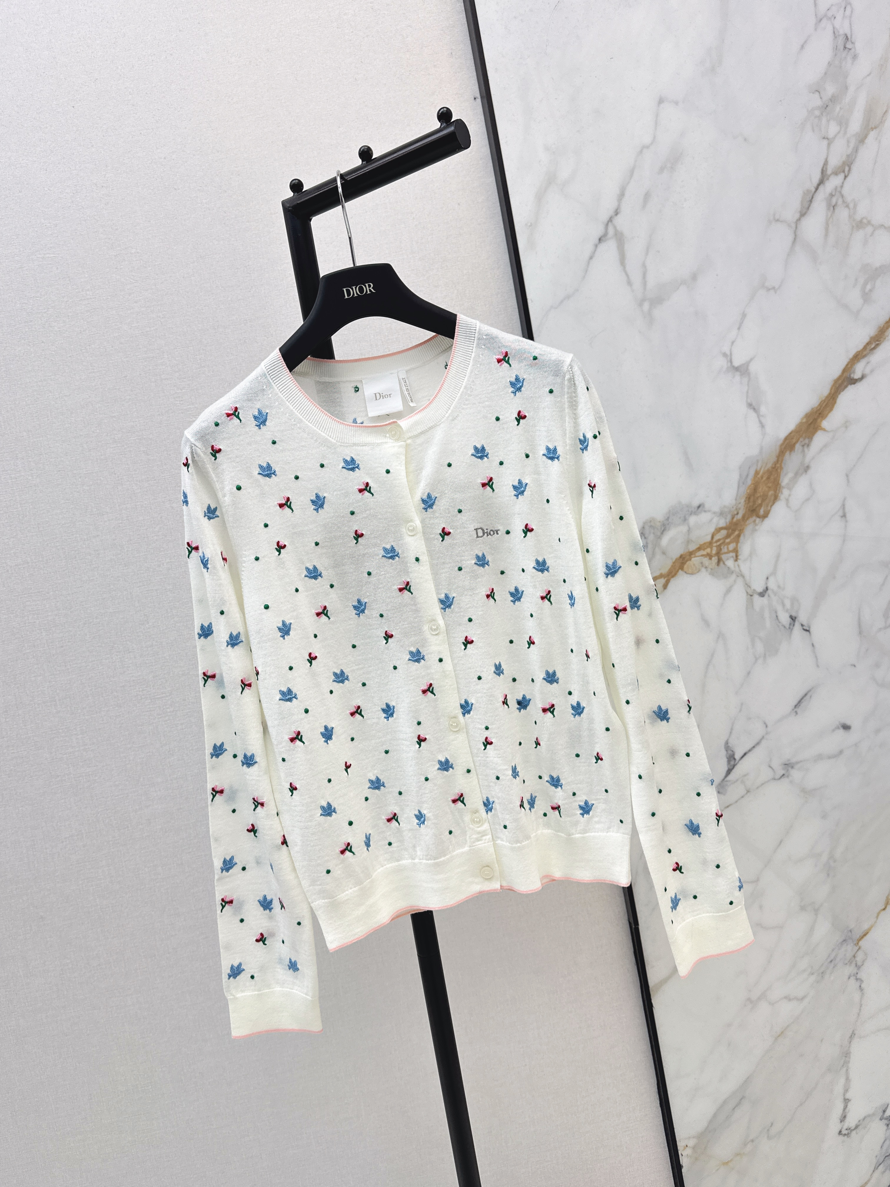 CD 26ss embroidery knit cardigan