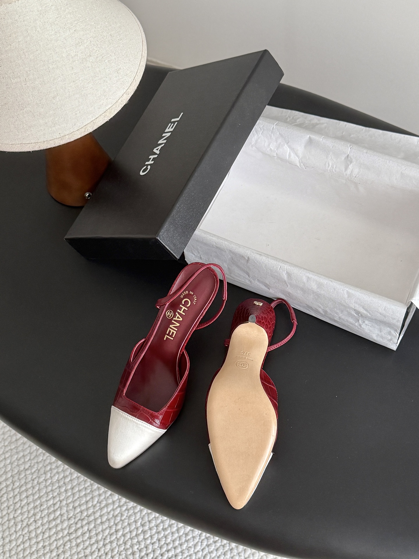 Chan 26A slingback heel