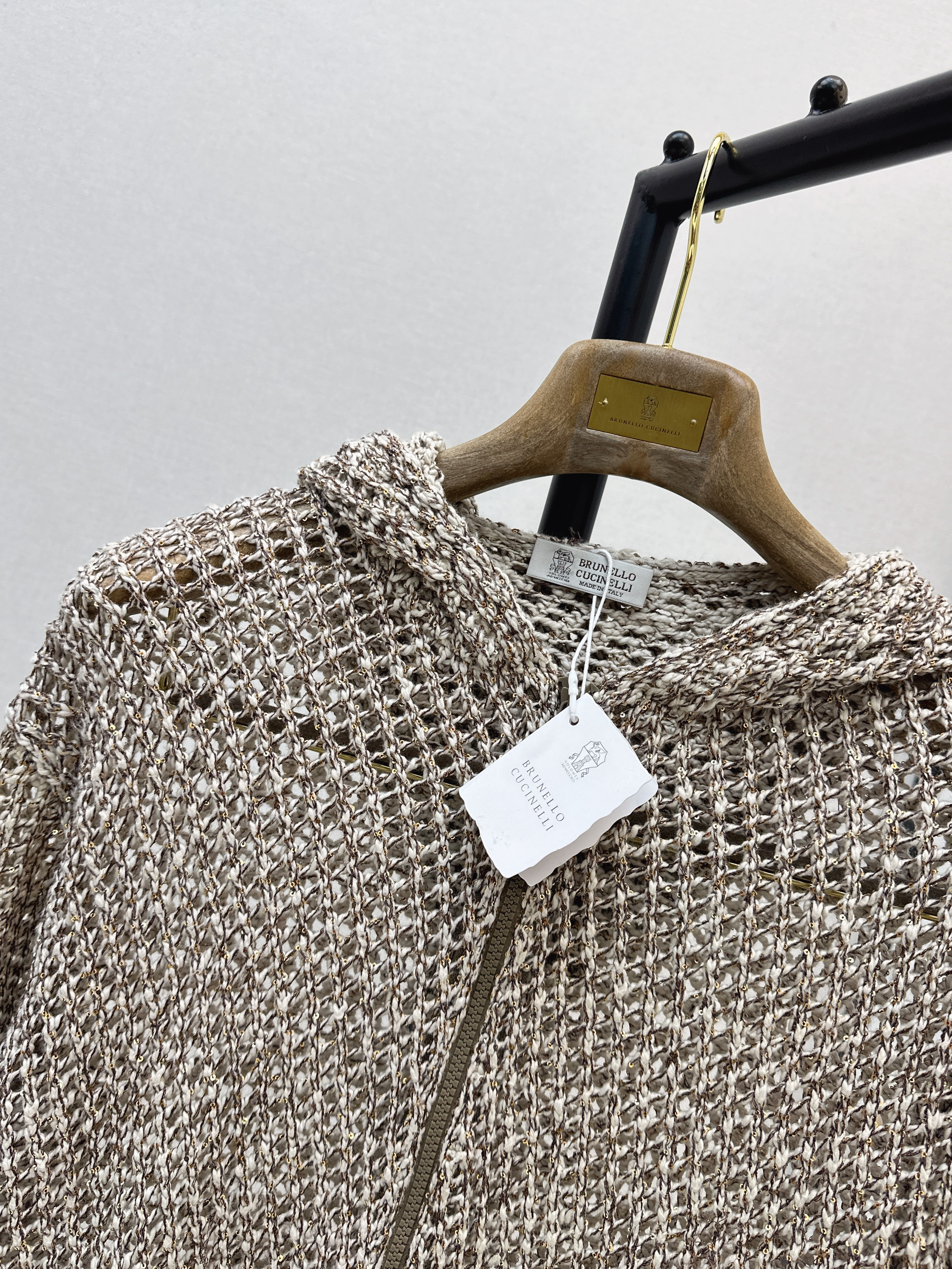 Brun 26ss hooded knit jacket