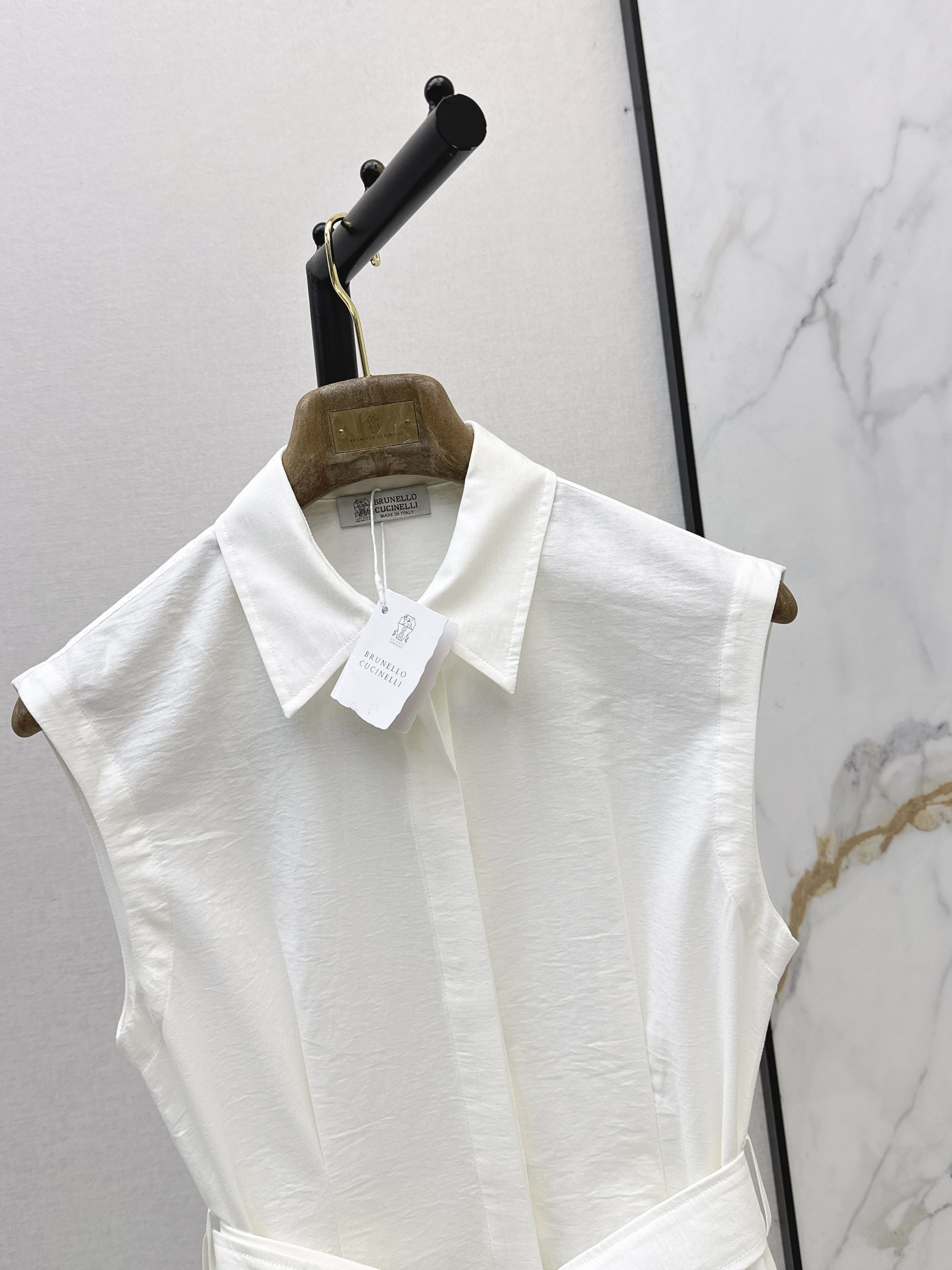 Brun 26ss sleeveless shirt dress
