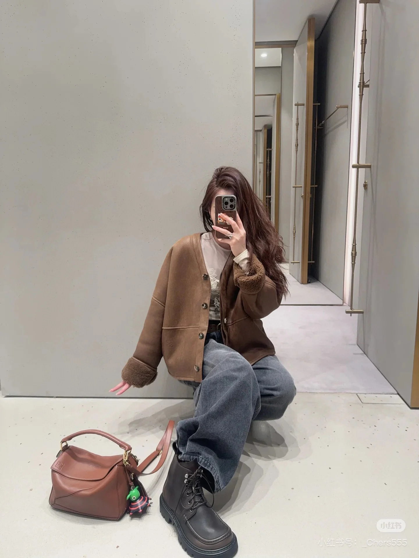 Loe 26ss wide-leg denim pants