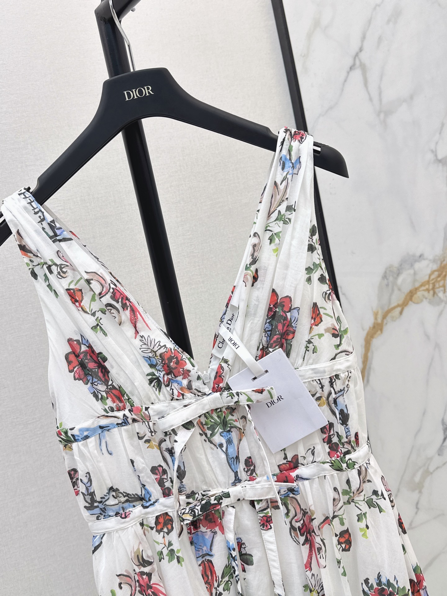CD 26ss v-neck print dress