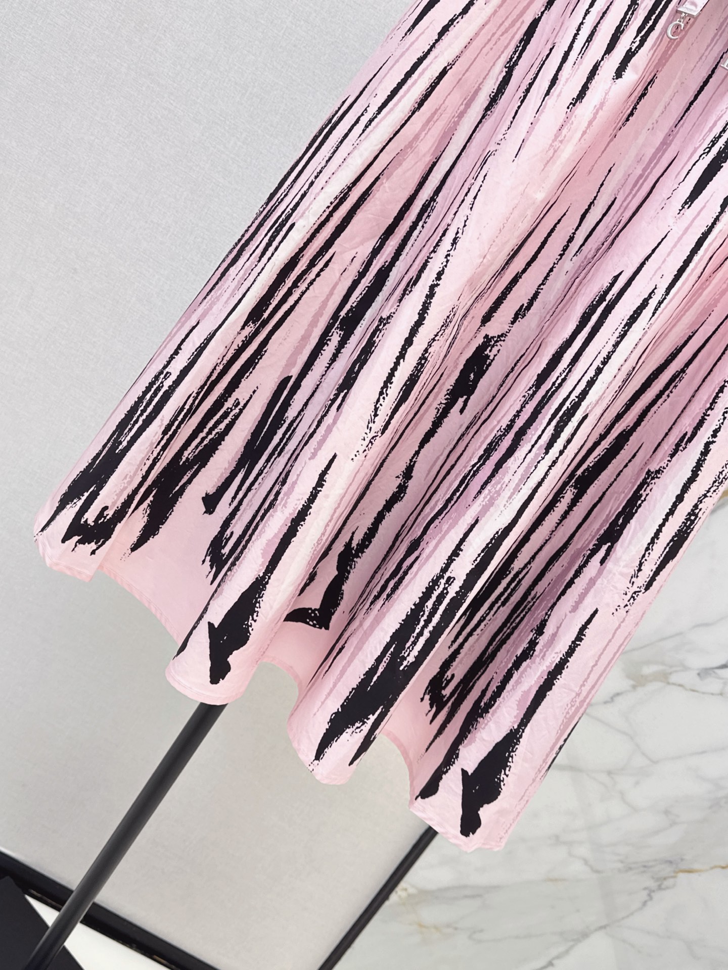 CD 26ss bow print pleated skirt