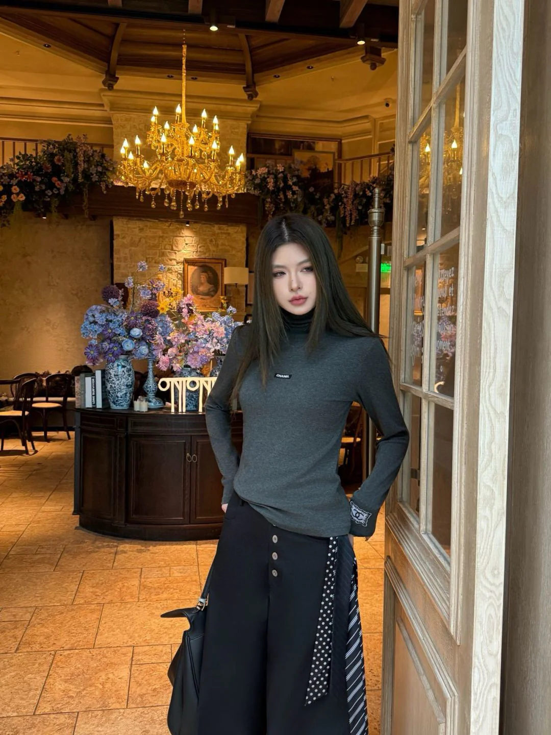 Chan 25fw high neck basic tee