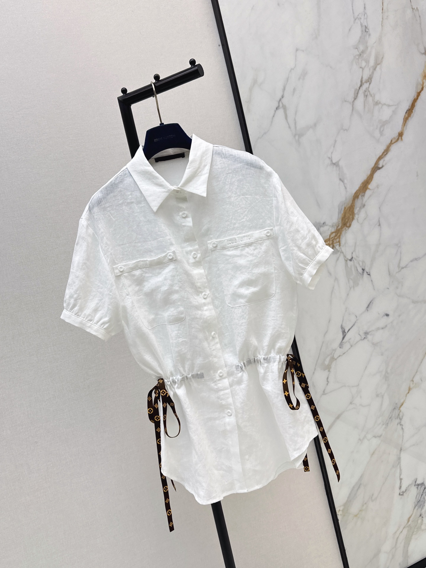 Loui 26ss drawstring shirt