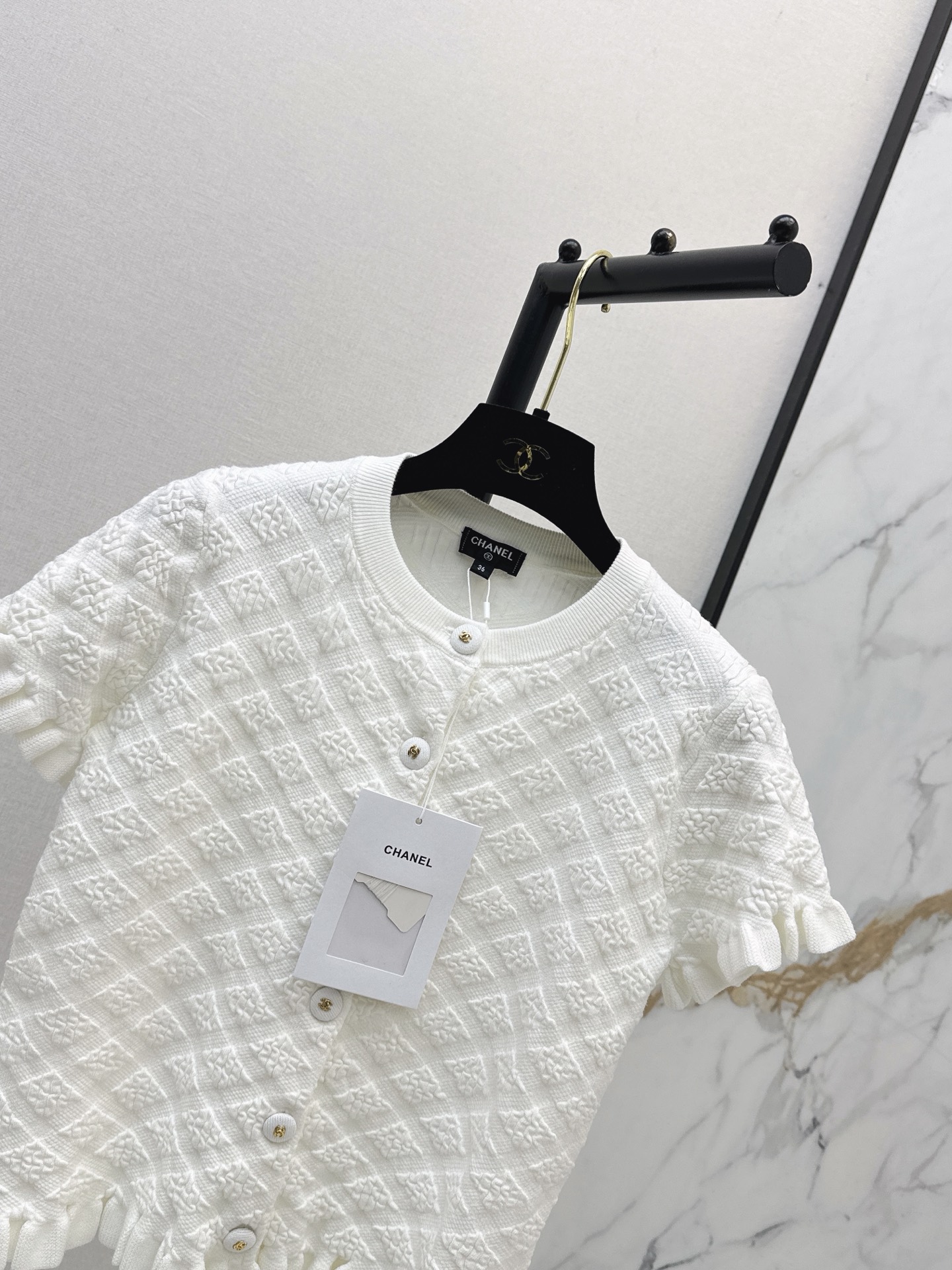 Chan 26ss jacquard knit cardigan