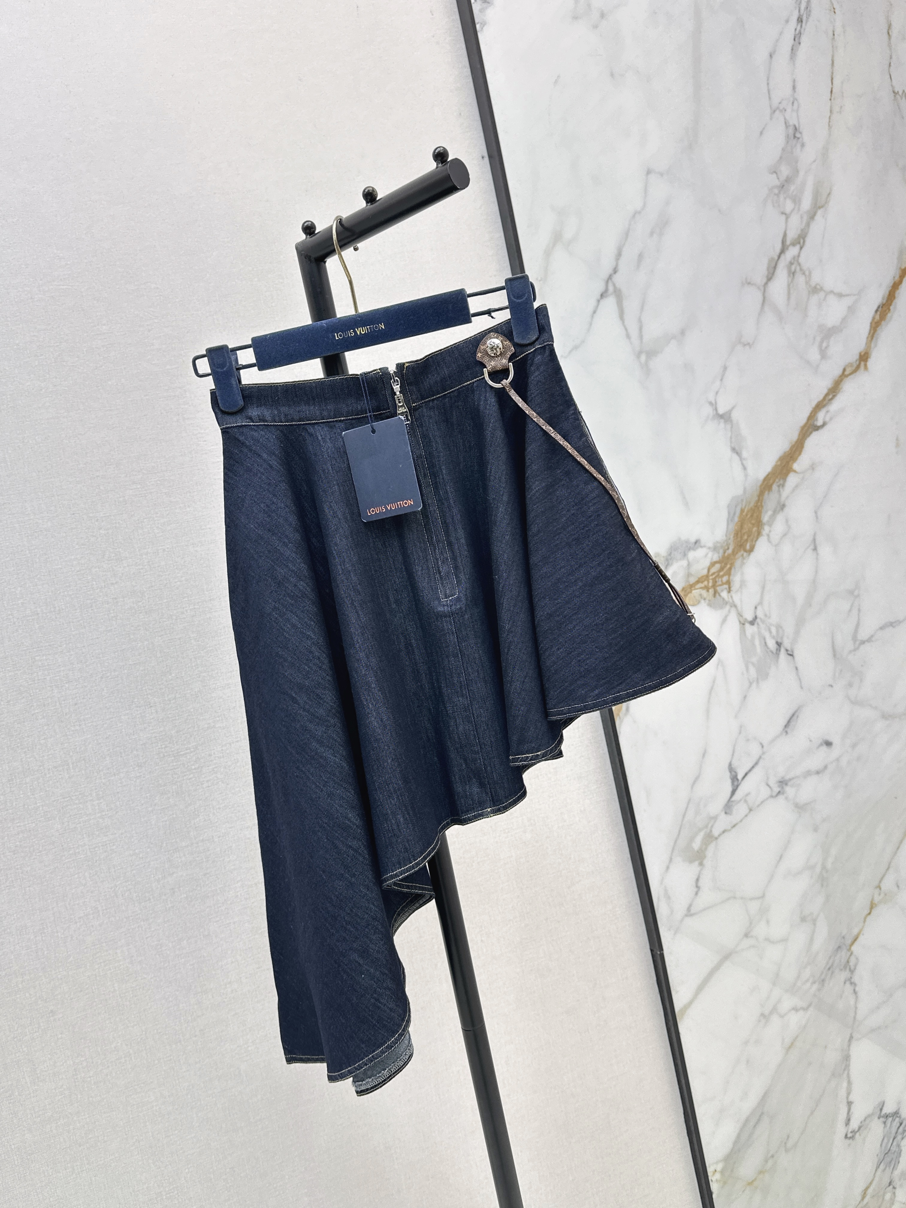 Louis 26SS Asymmetric Denim Skirt