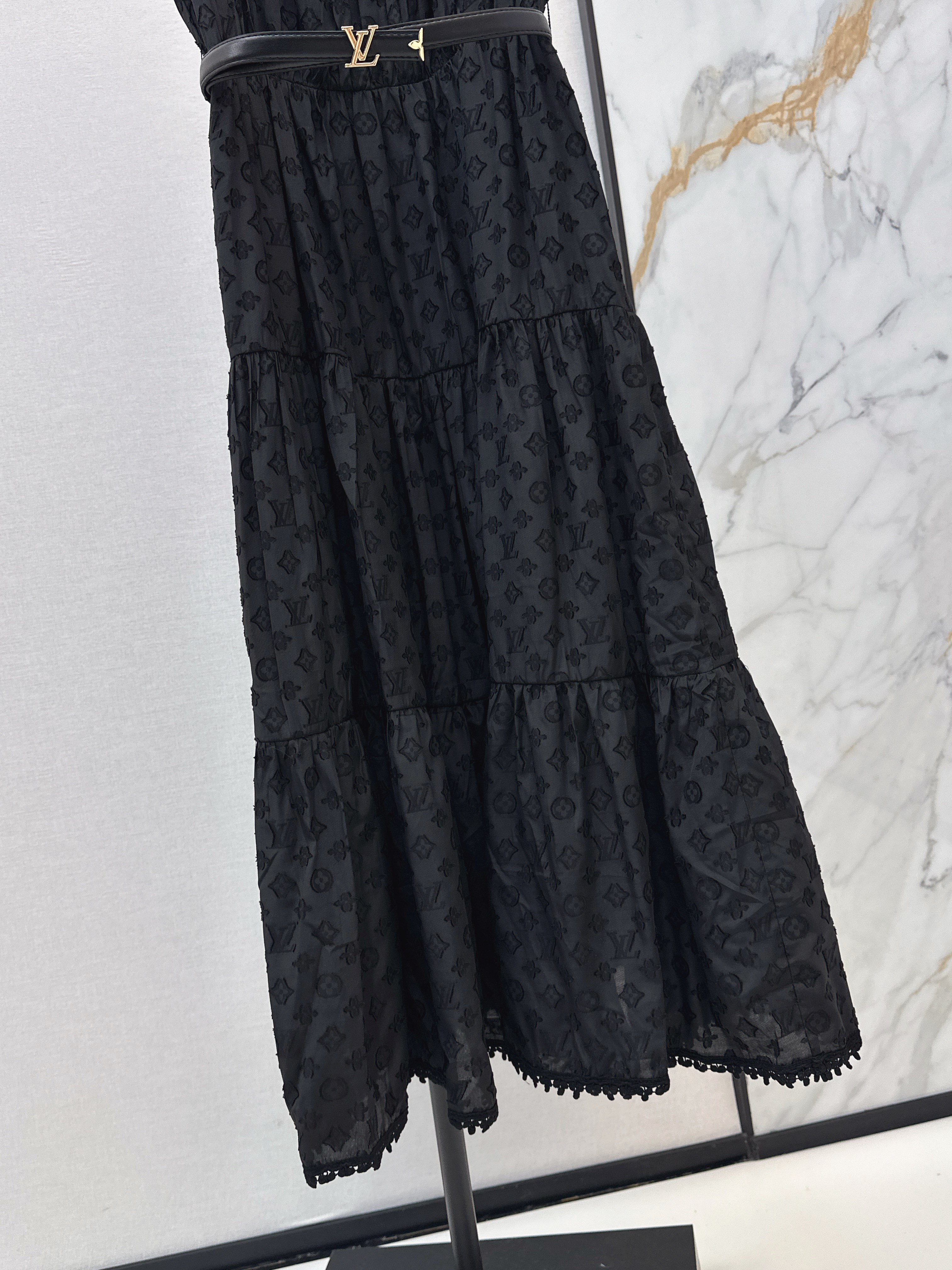 Loui 26ss jacquard sleeveless dress