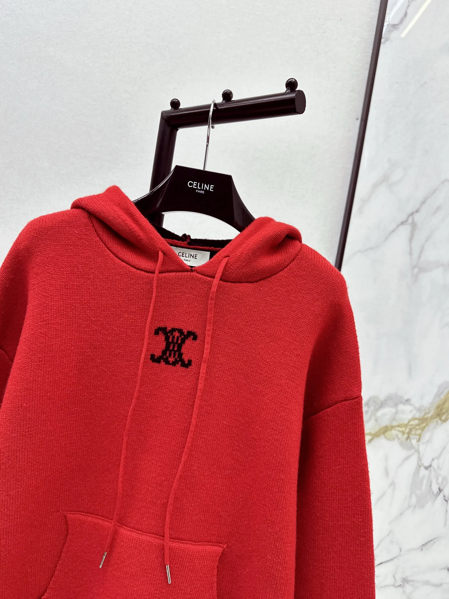 Celi 26ss hooded jacquard sweater