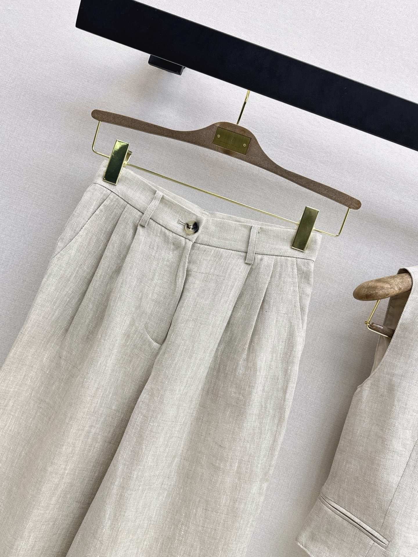 Brun 26ss linen vest pants set
