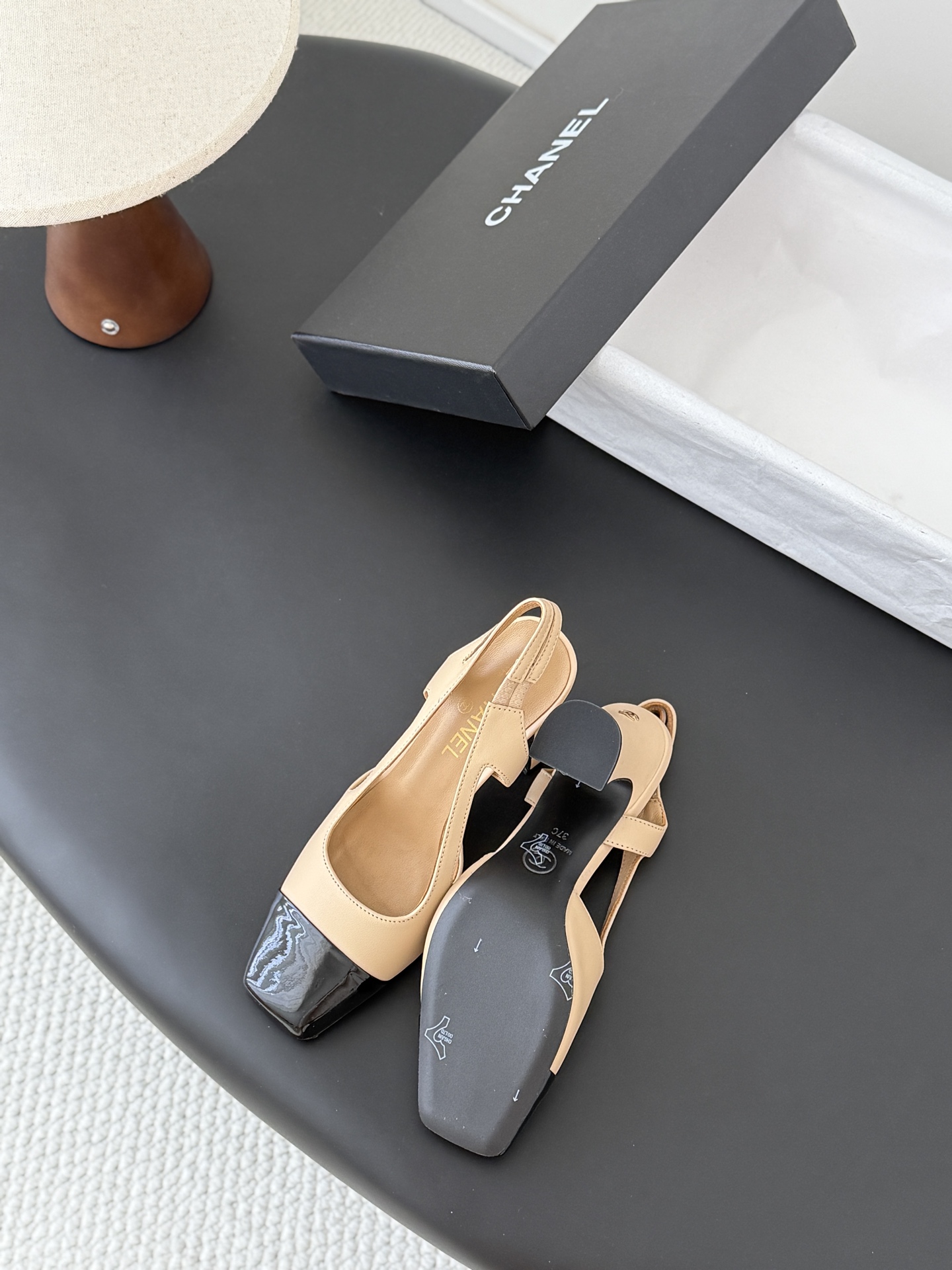 Chan 26K slingback heel mary janes