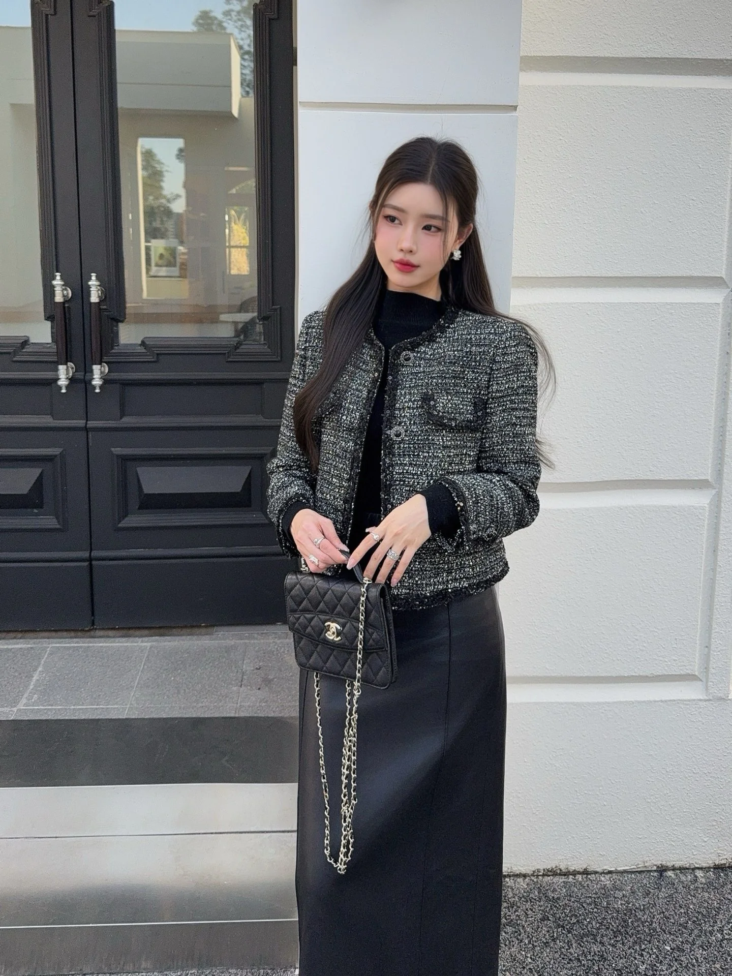 Chan 25fw woven tweed jacket