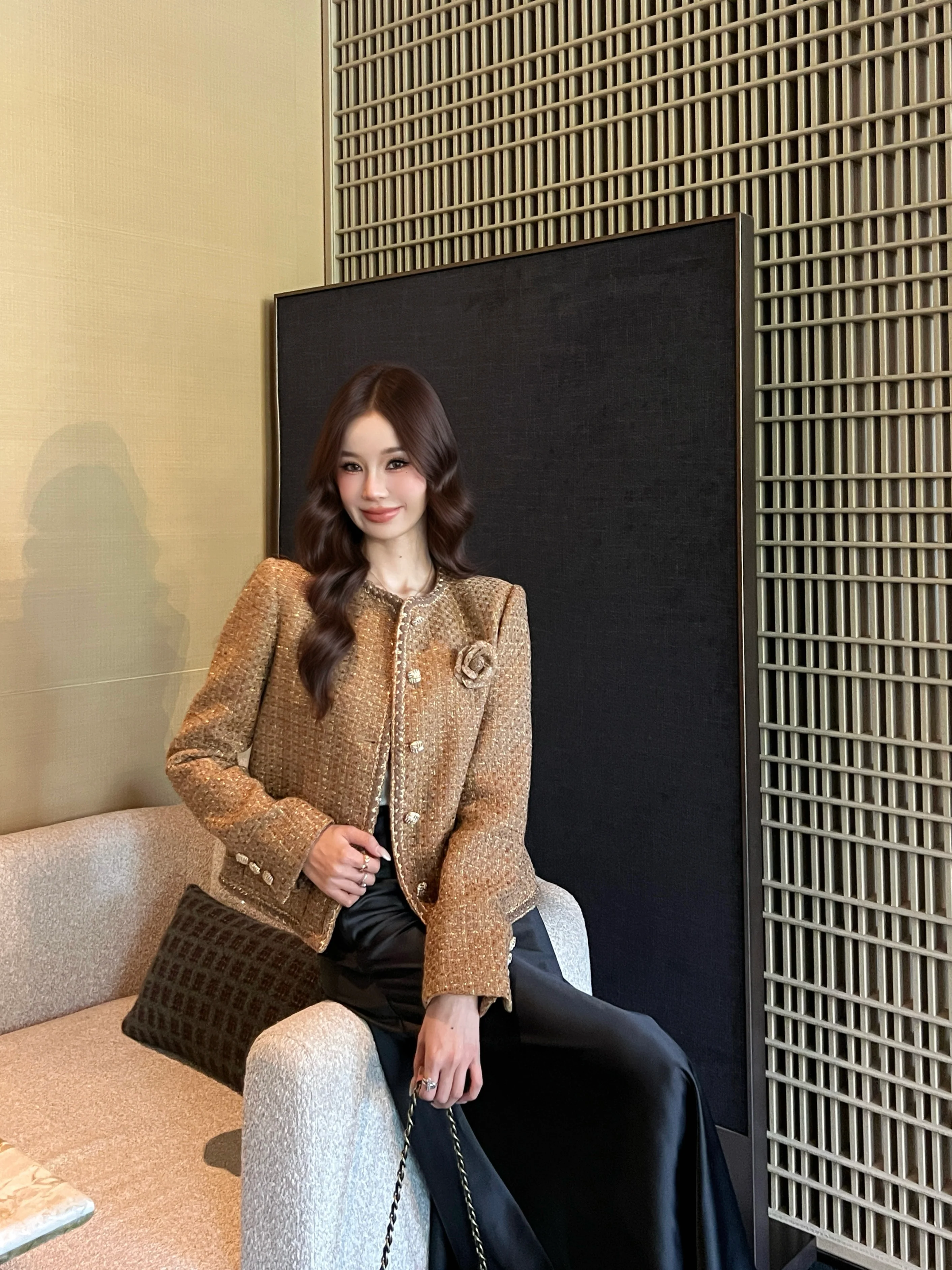 Chan 26ss woven tweed jacket