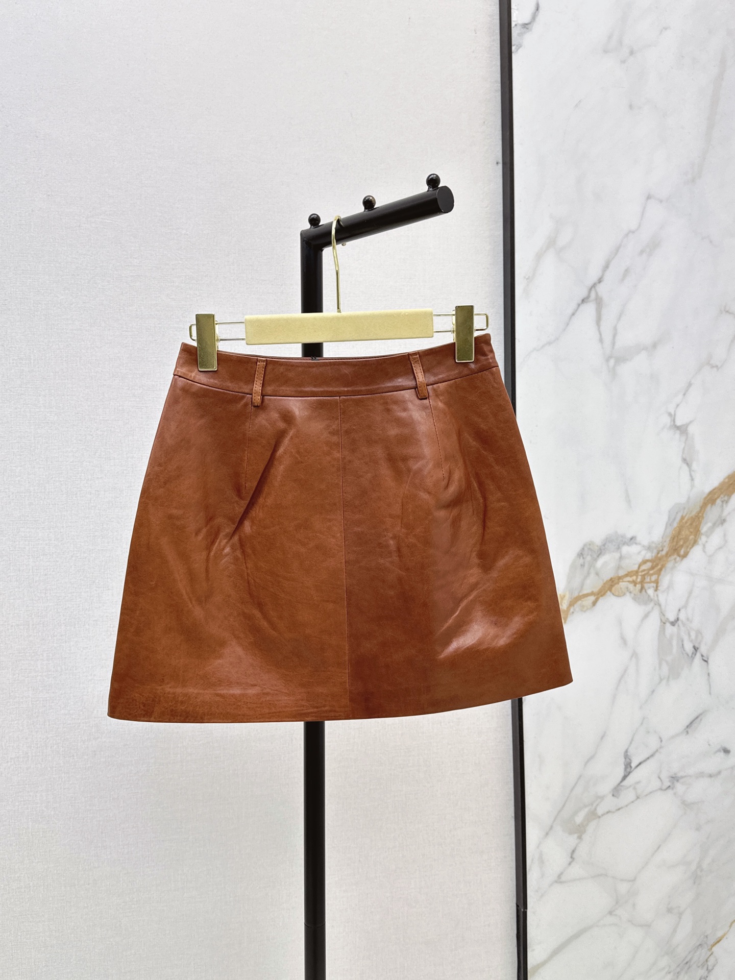 Miu 26ss leather skirt