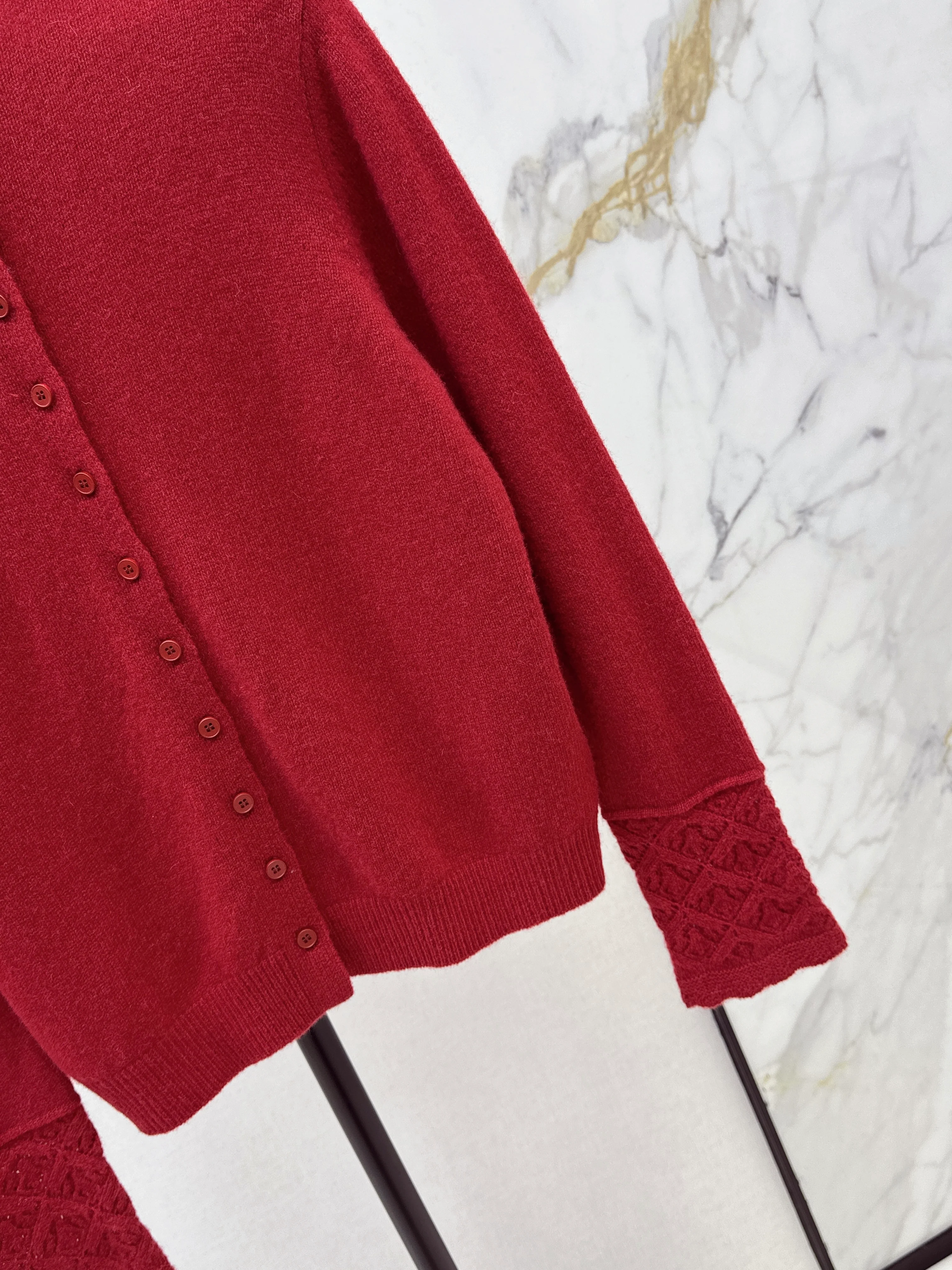 Chol 26ss high neck cardigan