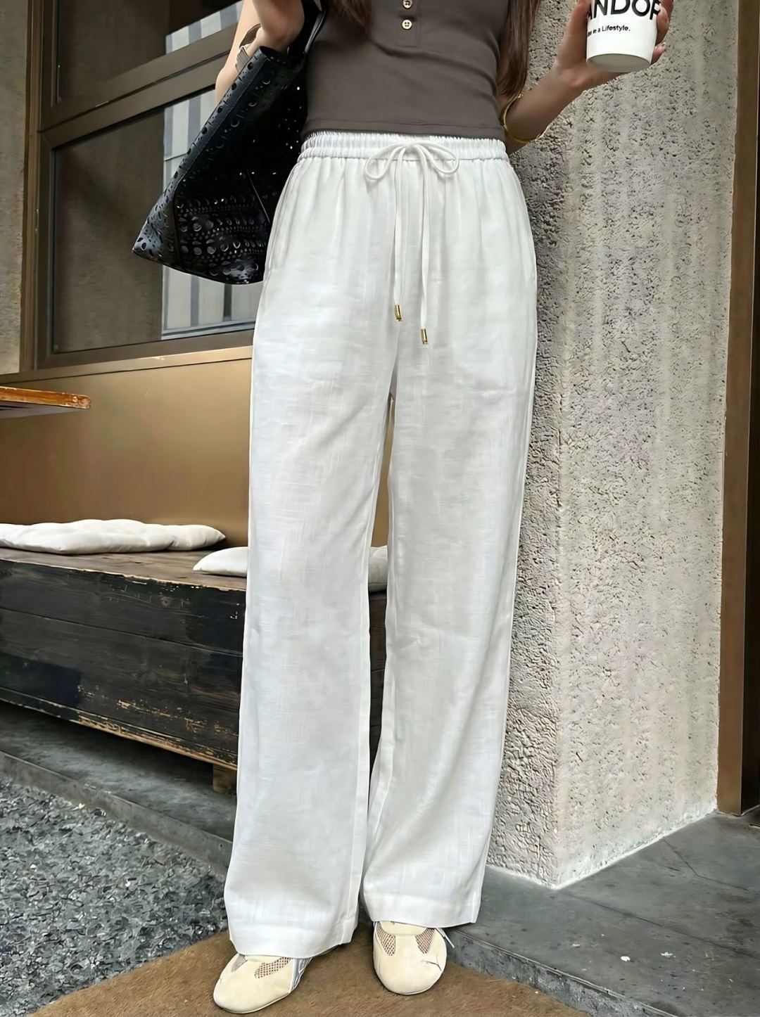 Miu 26ss wide-leg pants
