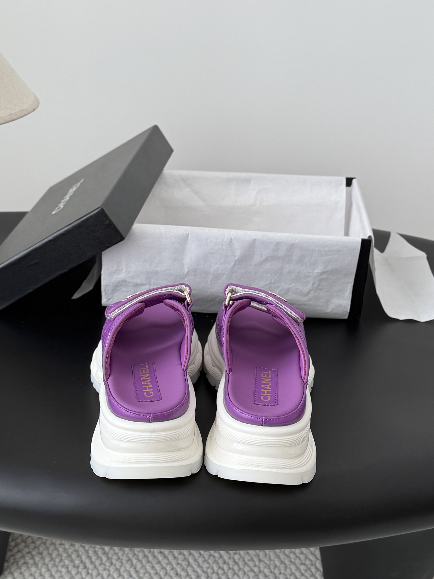 Chan 26ss velcro slippers