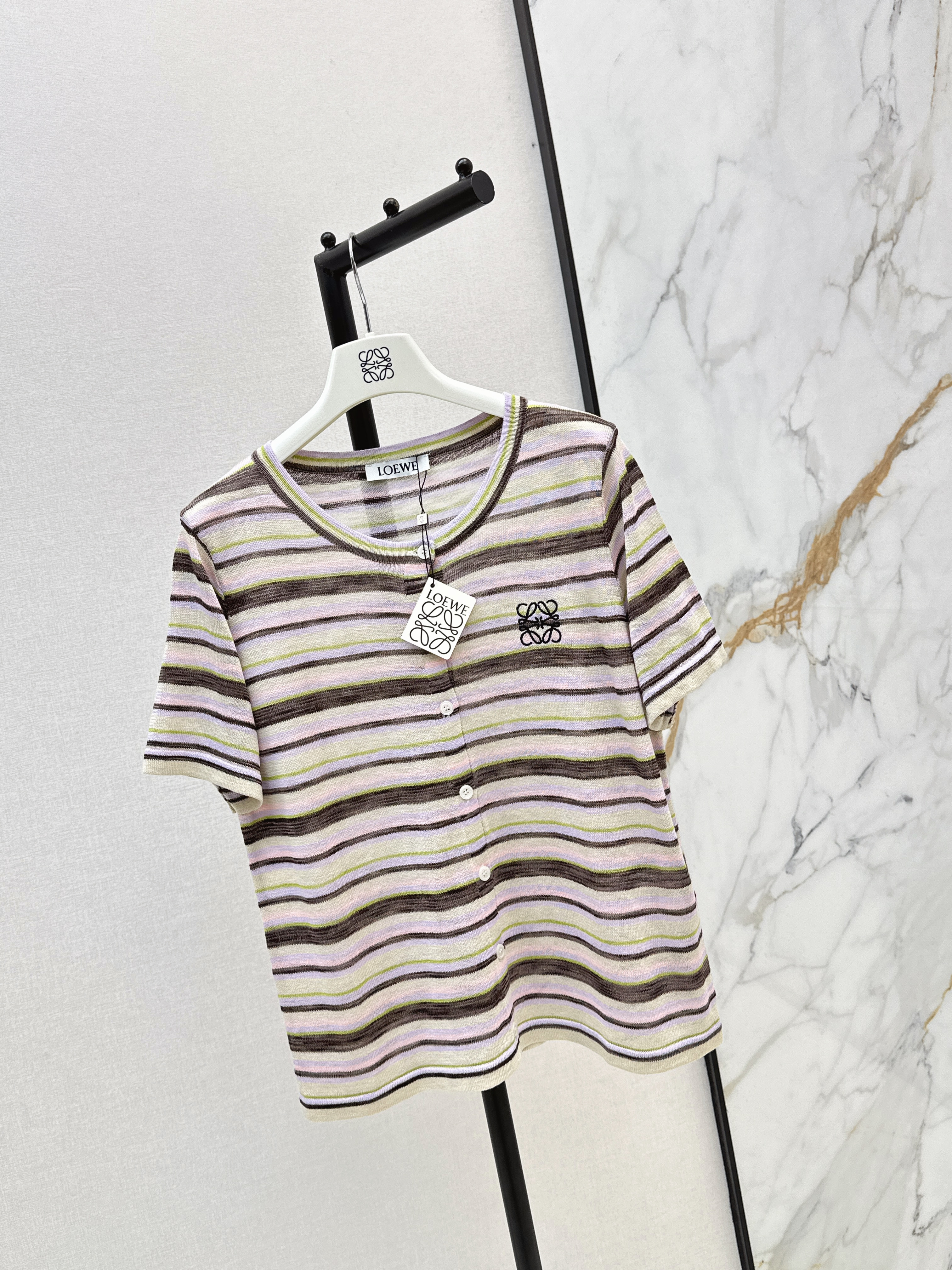 Loe 26ss stripe cardigan