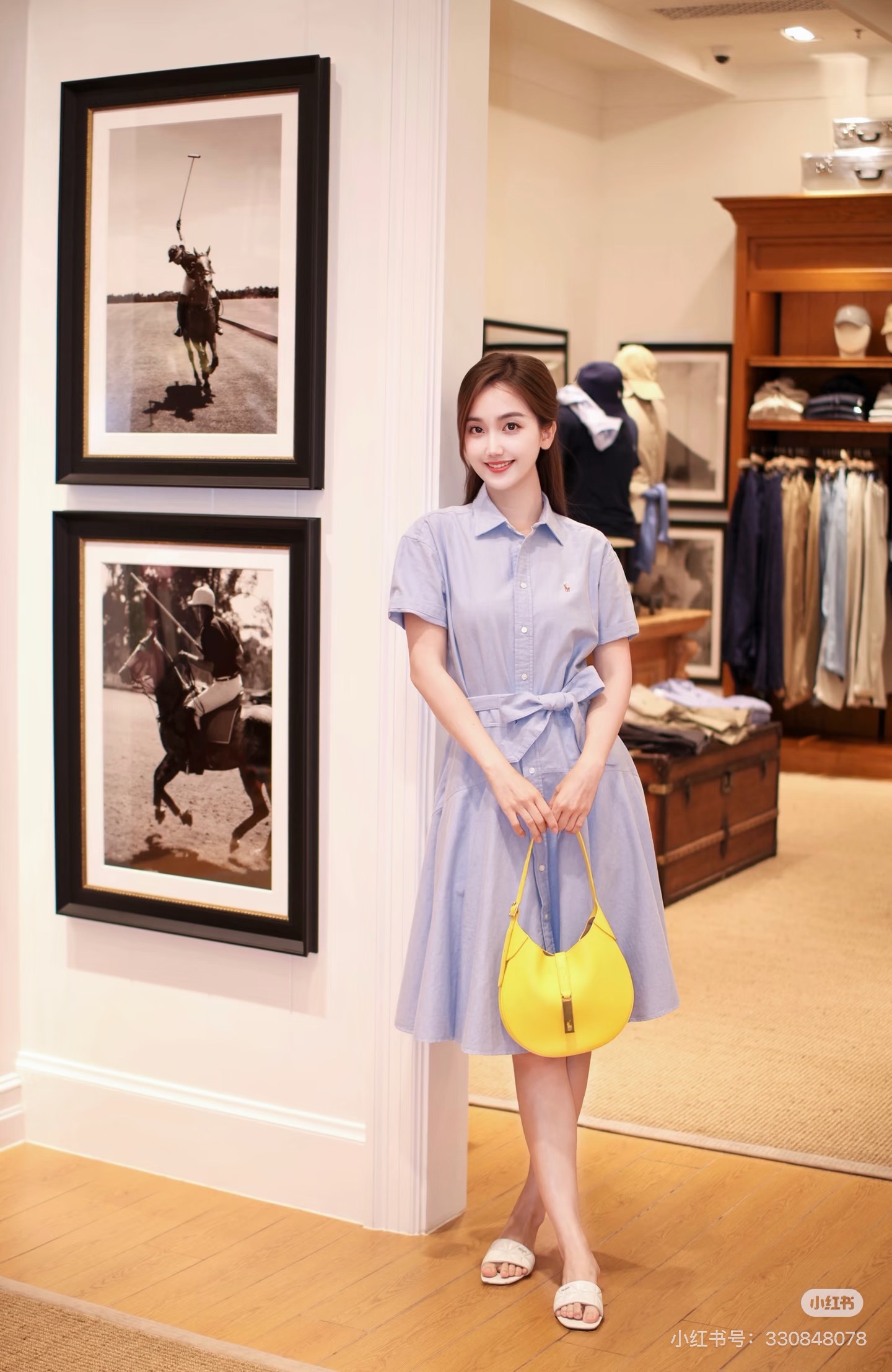 Ralp 26ss belted shirt dress