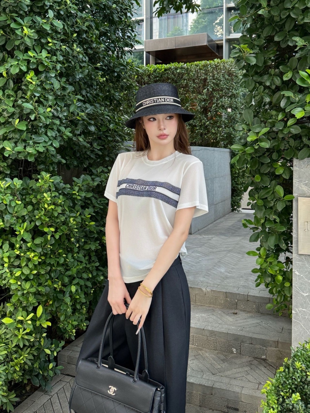 CD 26ss print mesh t-shirt