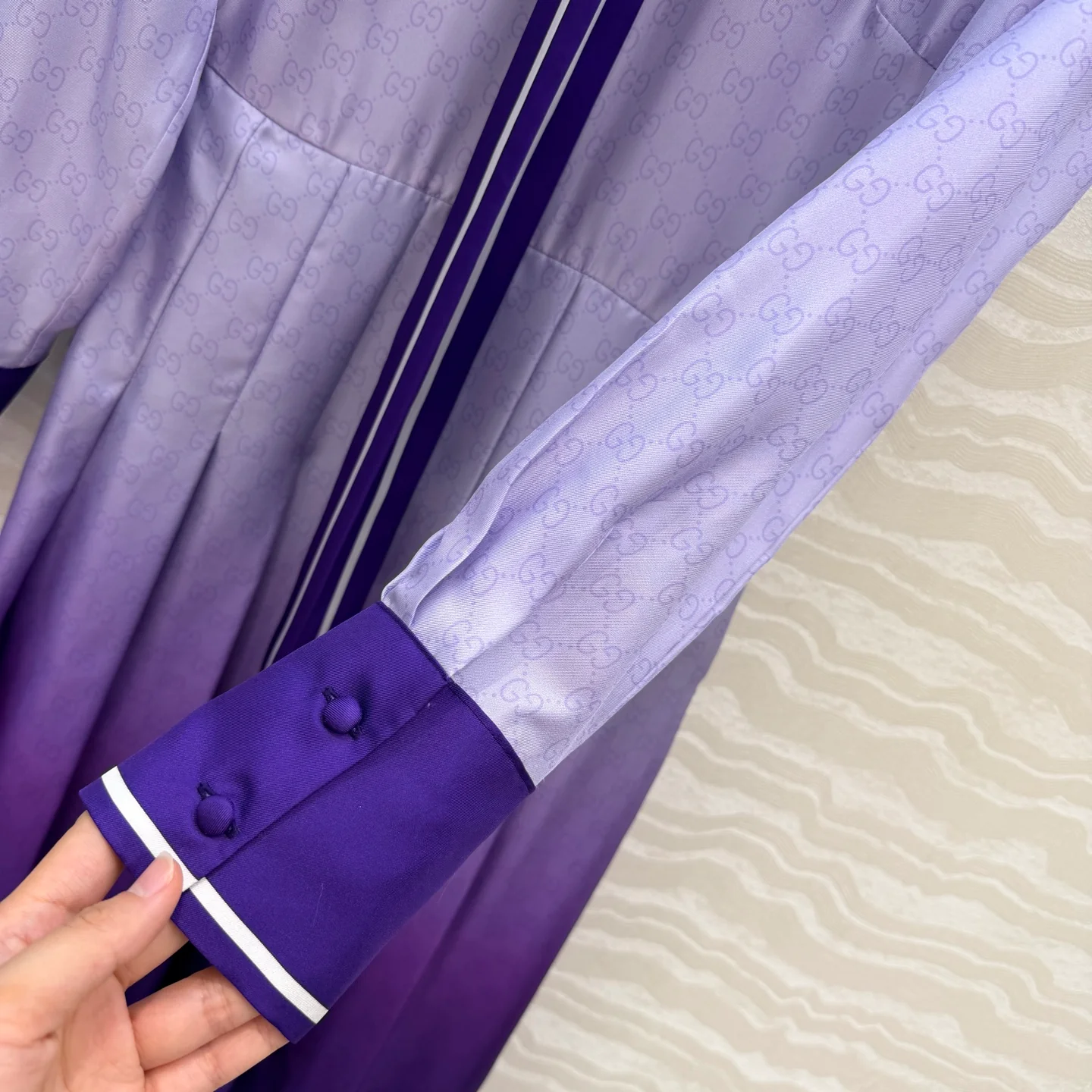 Gucc 25fw silk dress