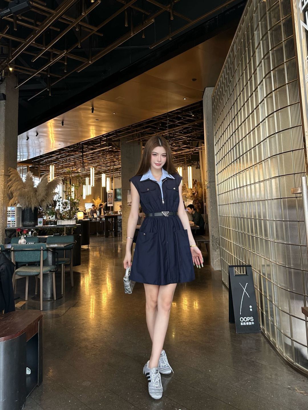 Pra 26ss  sleeveless belted dress