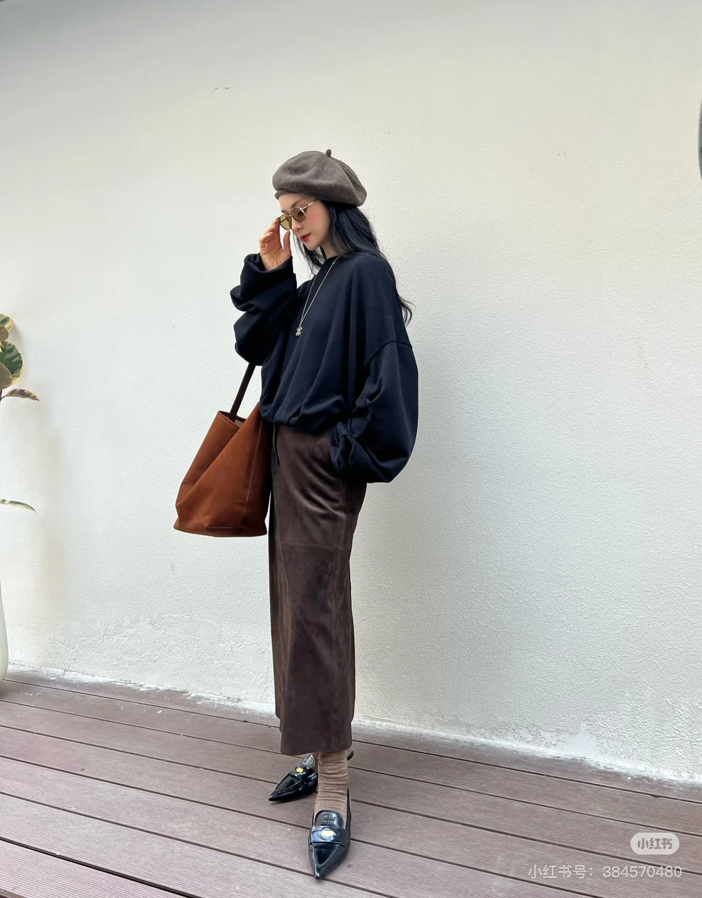 Row 25fw leather skirt