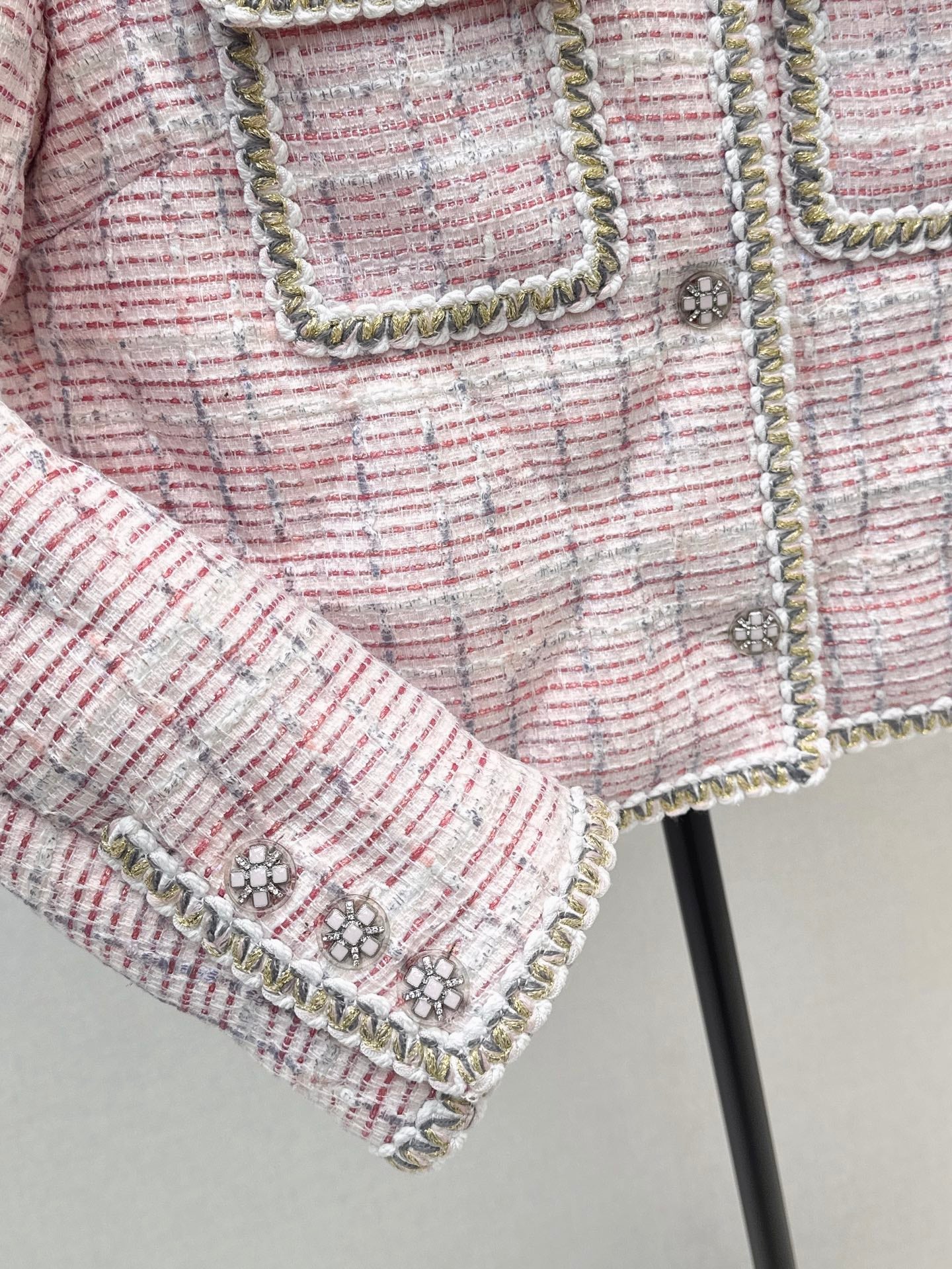 Chan 26ss tweed down jacket