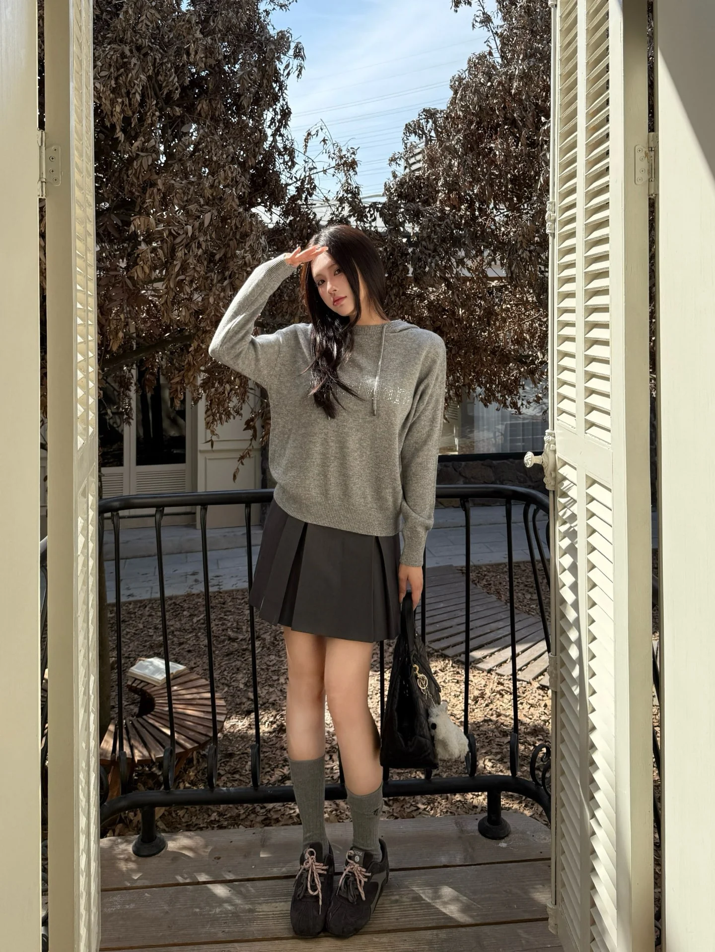 Max 26ss rhinestone hooded sweater