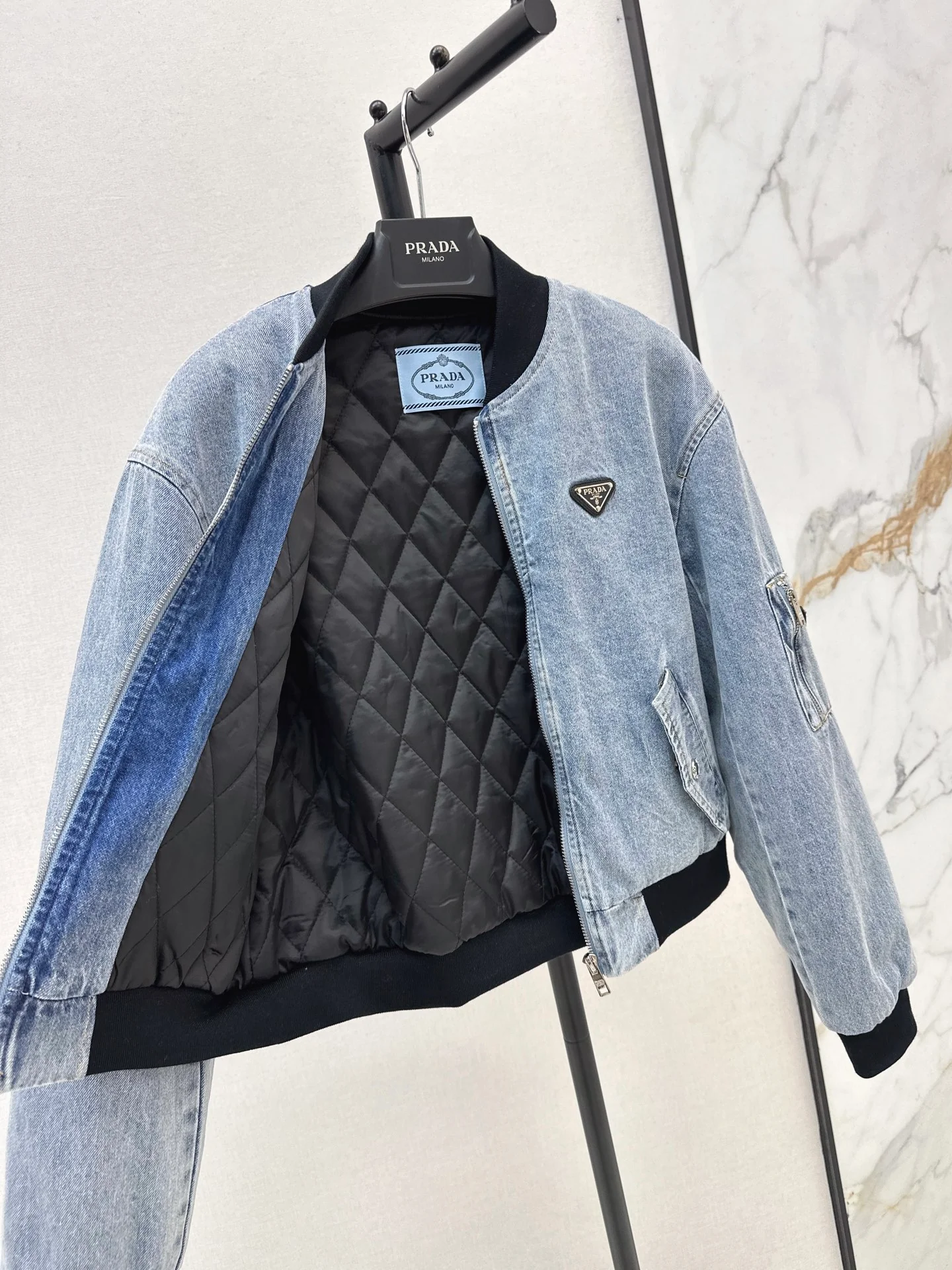 Prad 26ss denum padded jacket