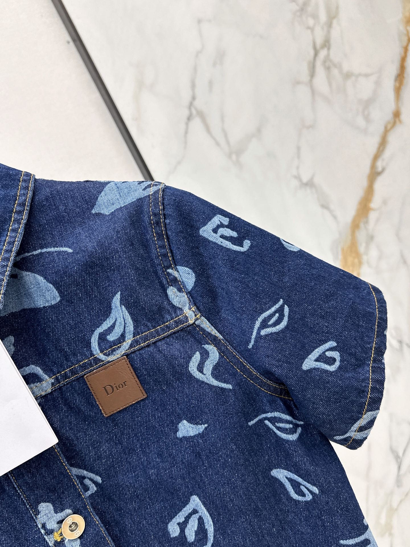CD 26ss print denim shirt