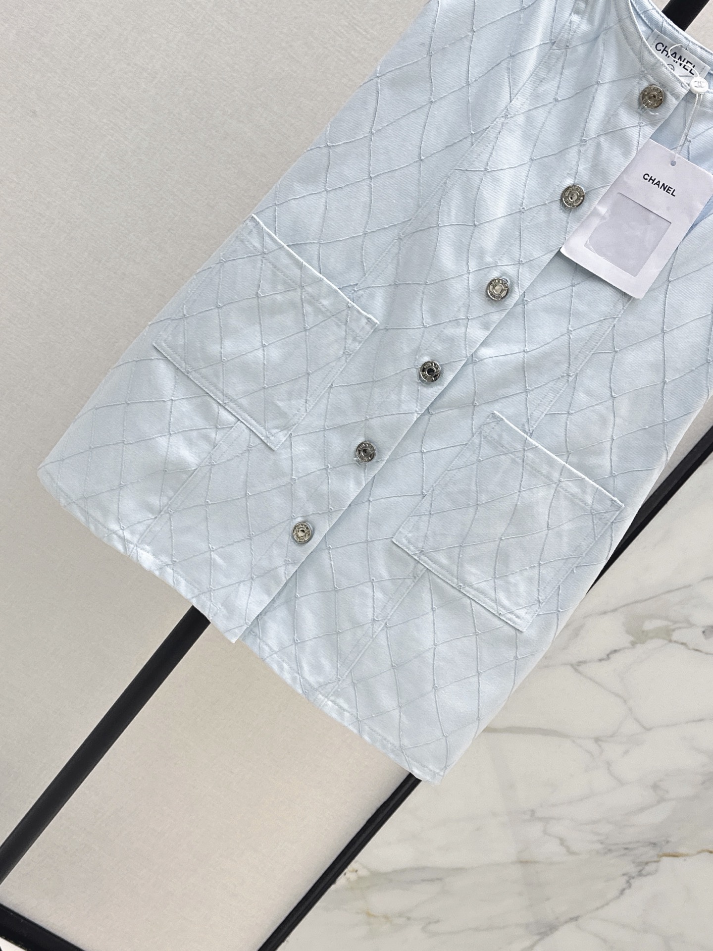 Chan 26ss denim slip dress