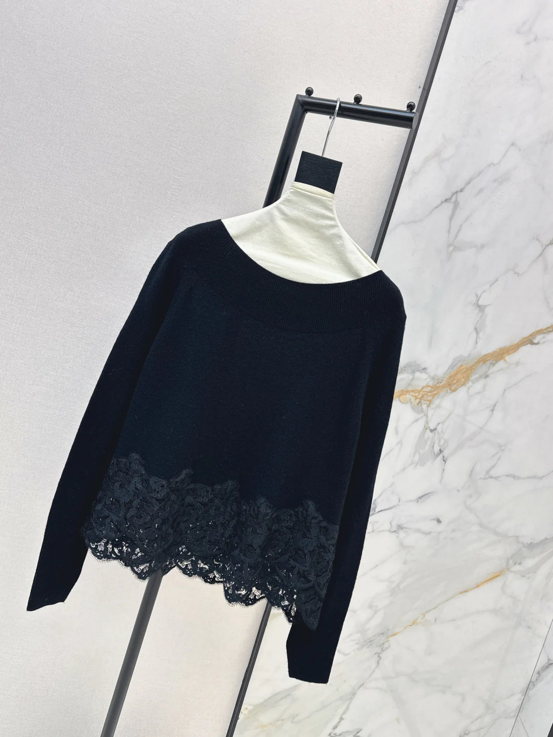 ES 26ss embroidery lace sweater