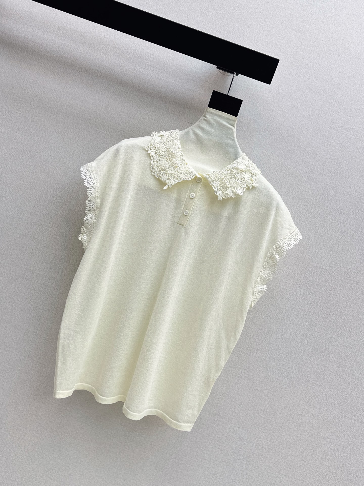 ES 26ss lace trim knitwear