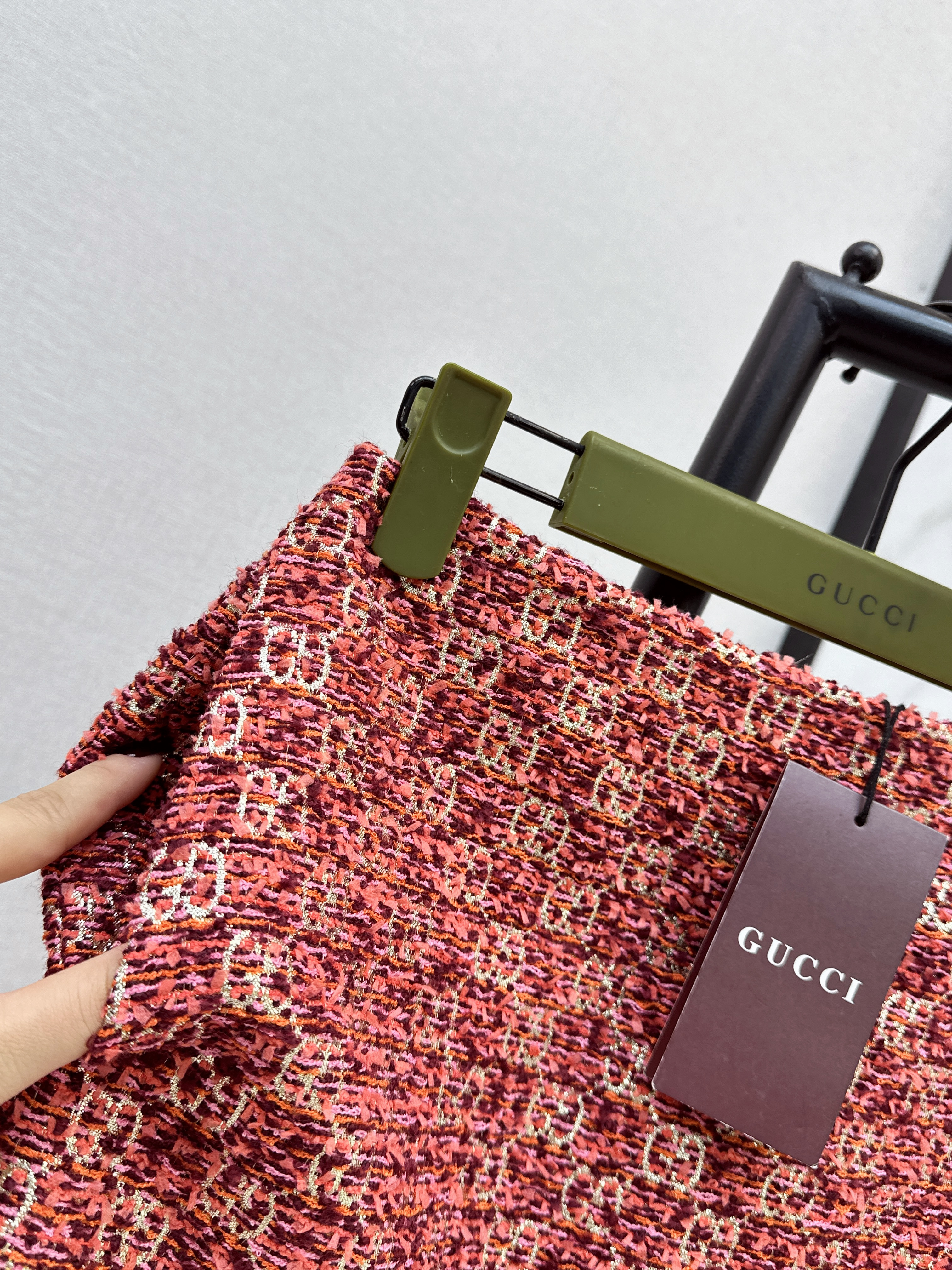 Guc 26ss jacquard mini skirt