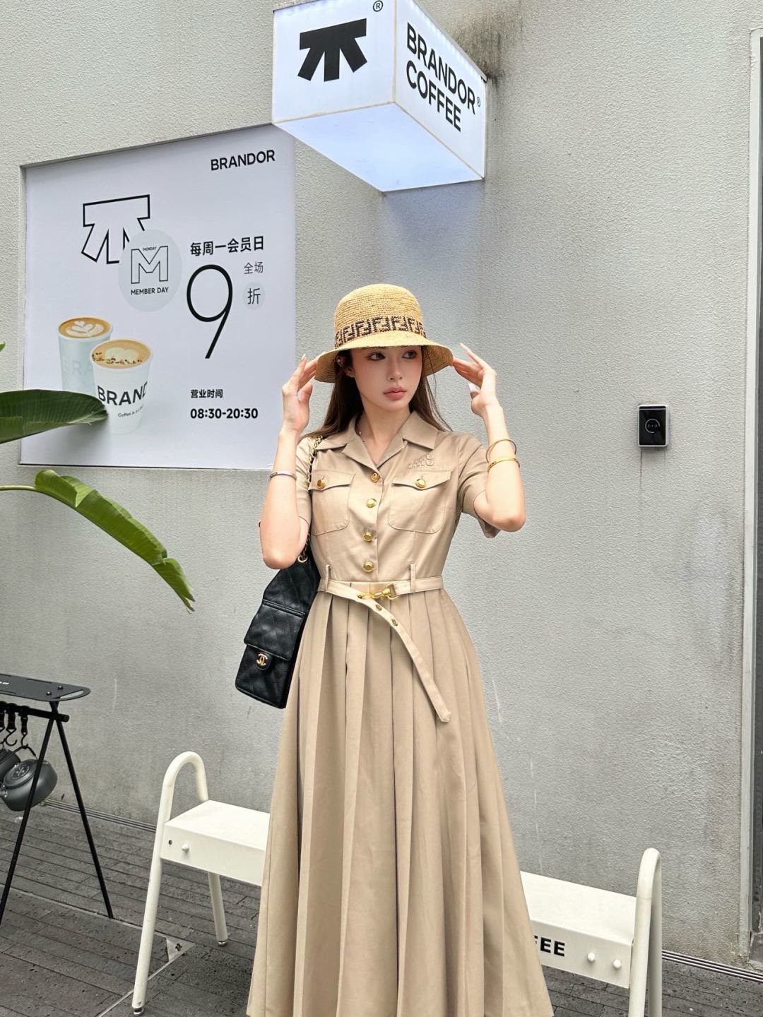 Miu 26ss pleated shirt dress