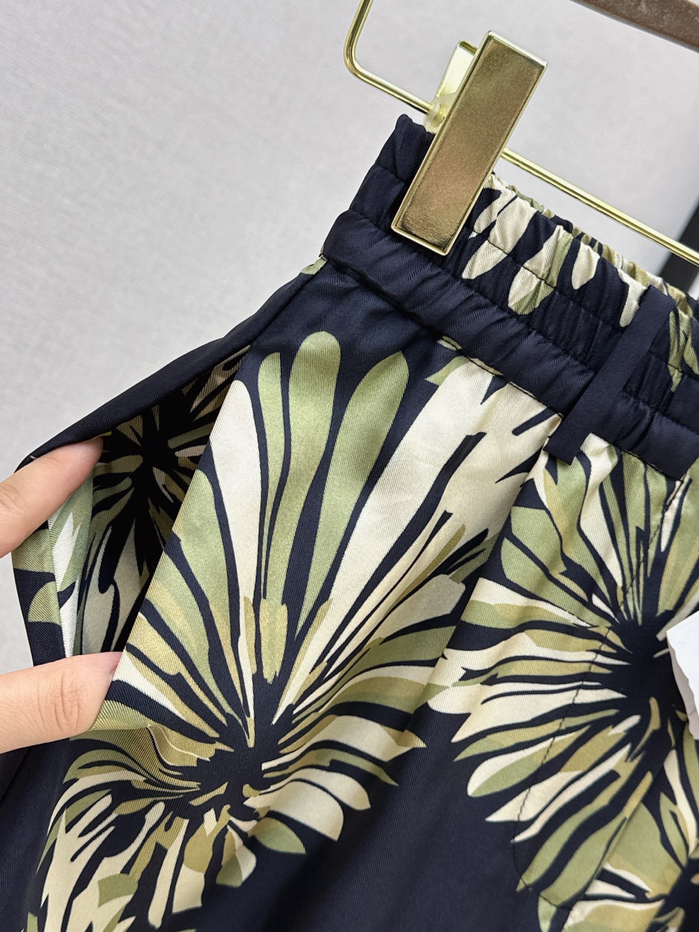 Brun 26ss print silk pants