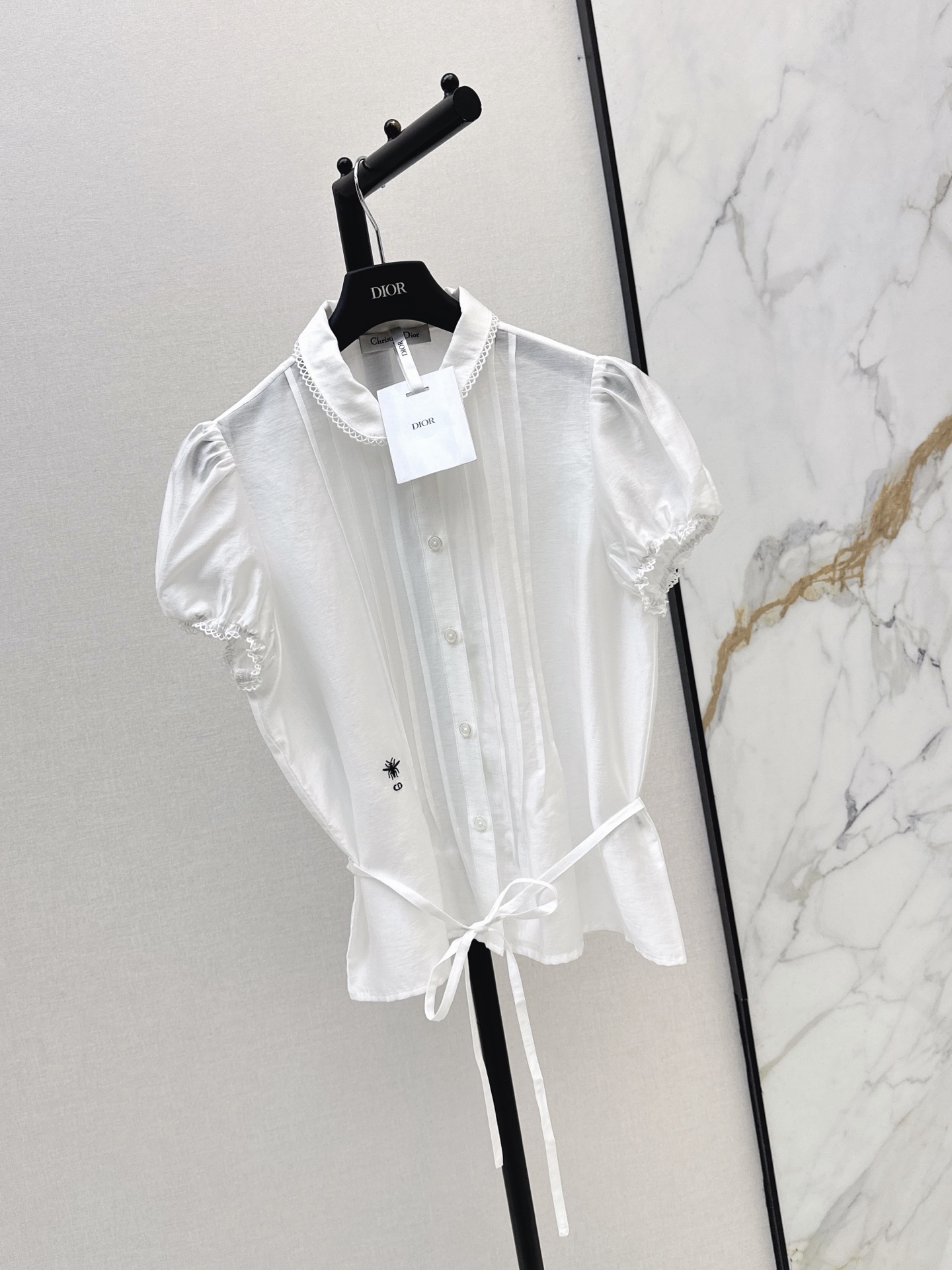 CD 26ss lace trim shirt