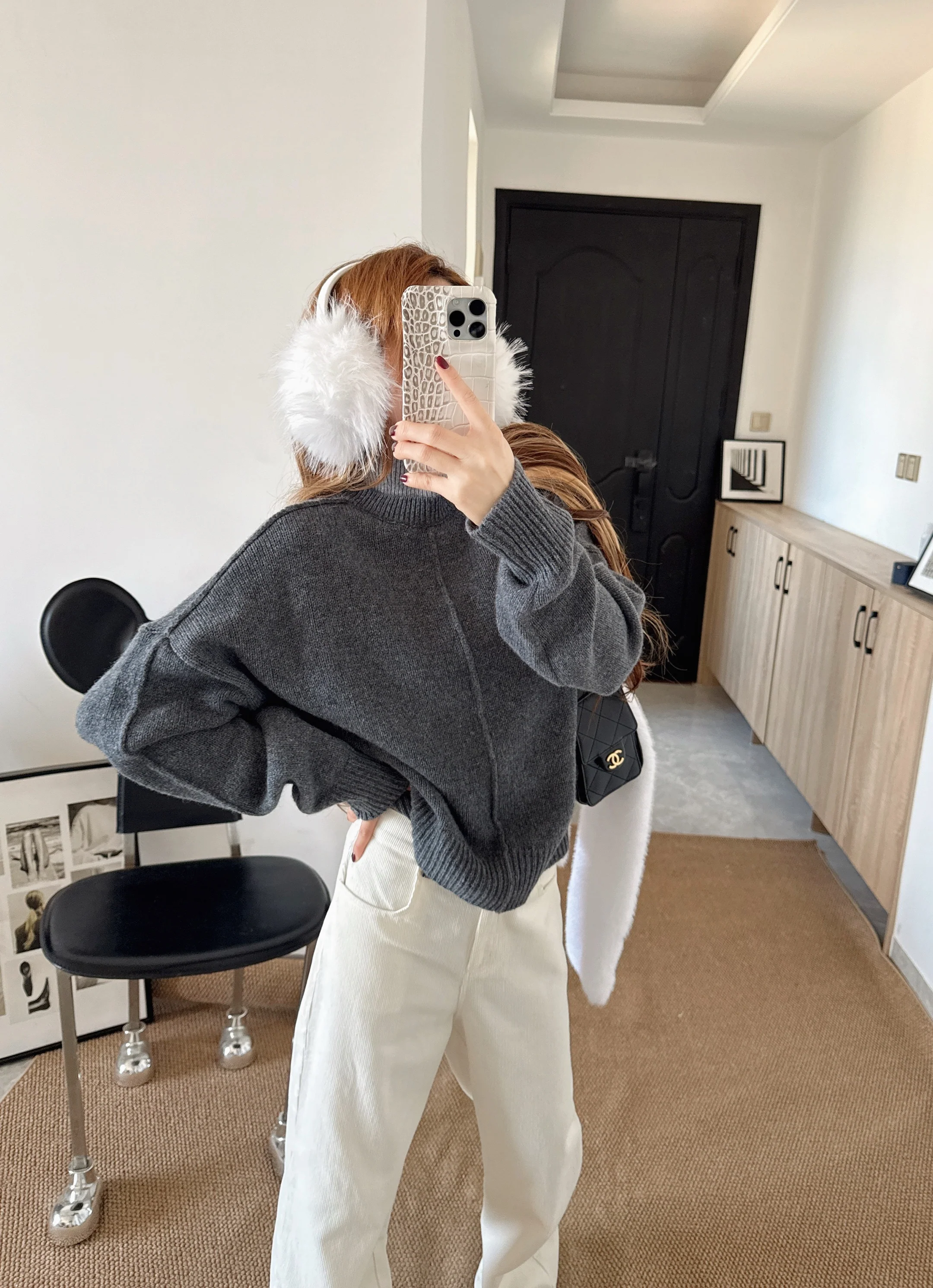 Brun 26ss 2in1 contract sweater