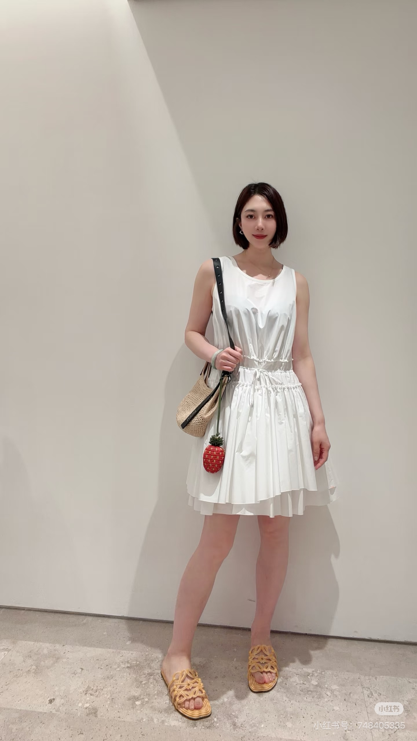 Loe 26ss drawstring dress