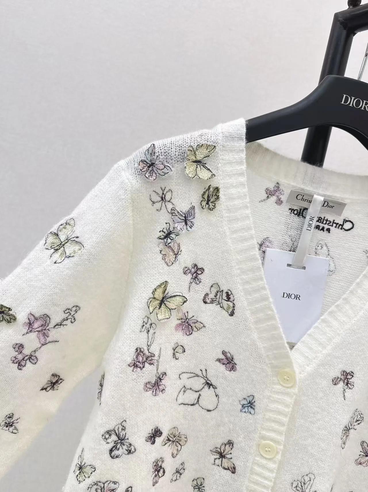 CD 26ss embroider knit cardigan