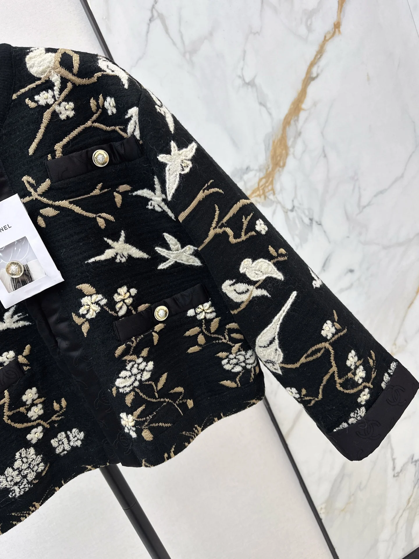 Chan 26ss embroidery jacquard jacket