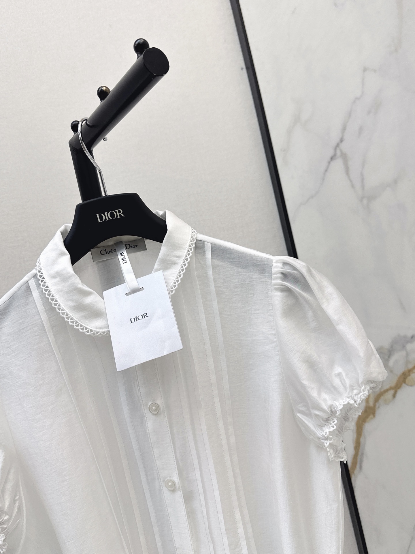 CD 26ss lace trim shirt