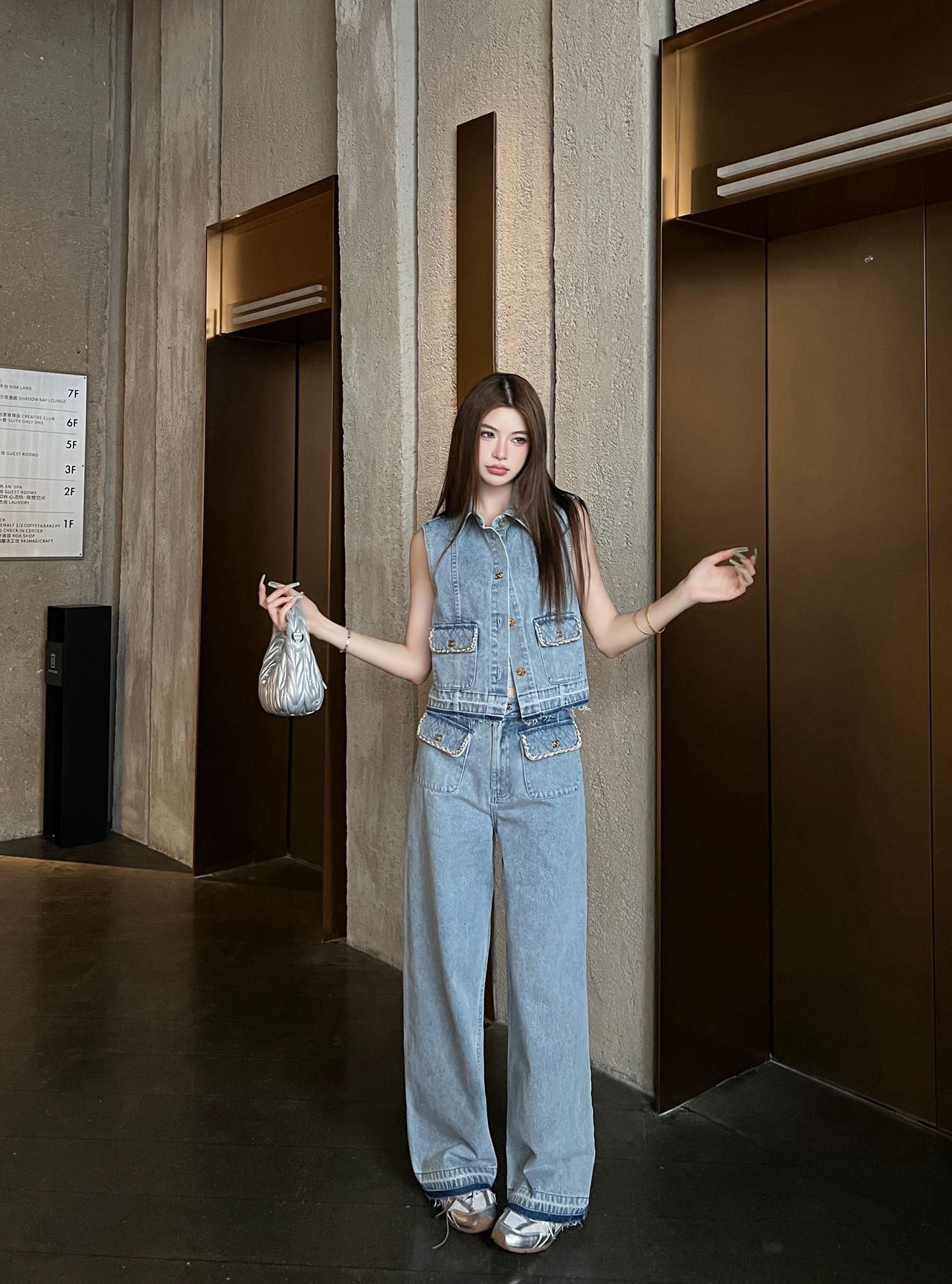 Chan 26ss denim vest jacket