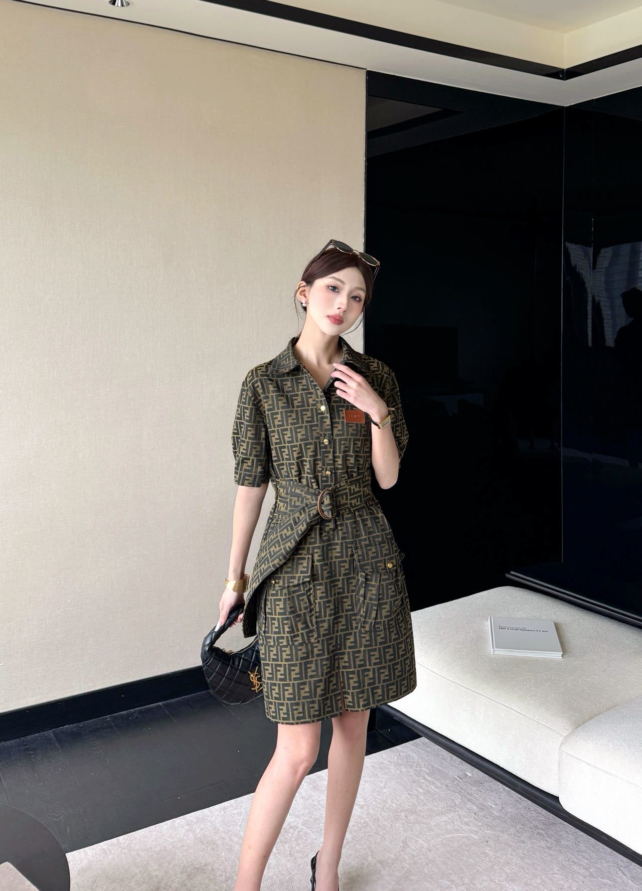 Fen 26ss jacquard dress