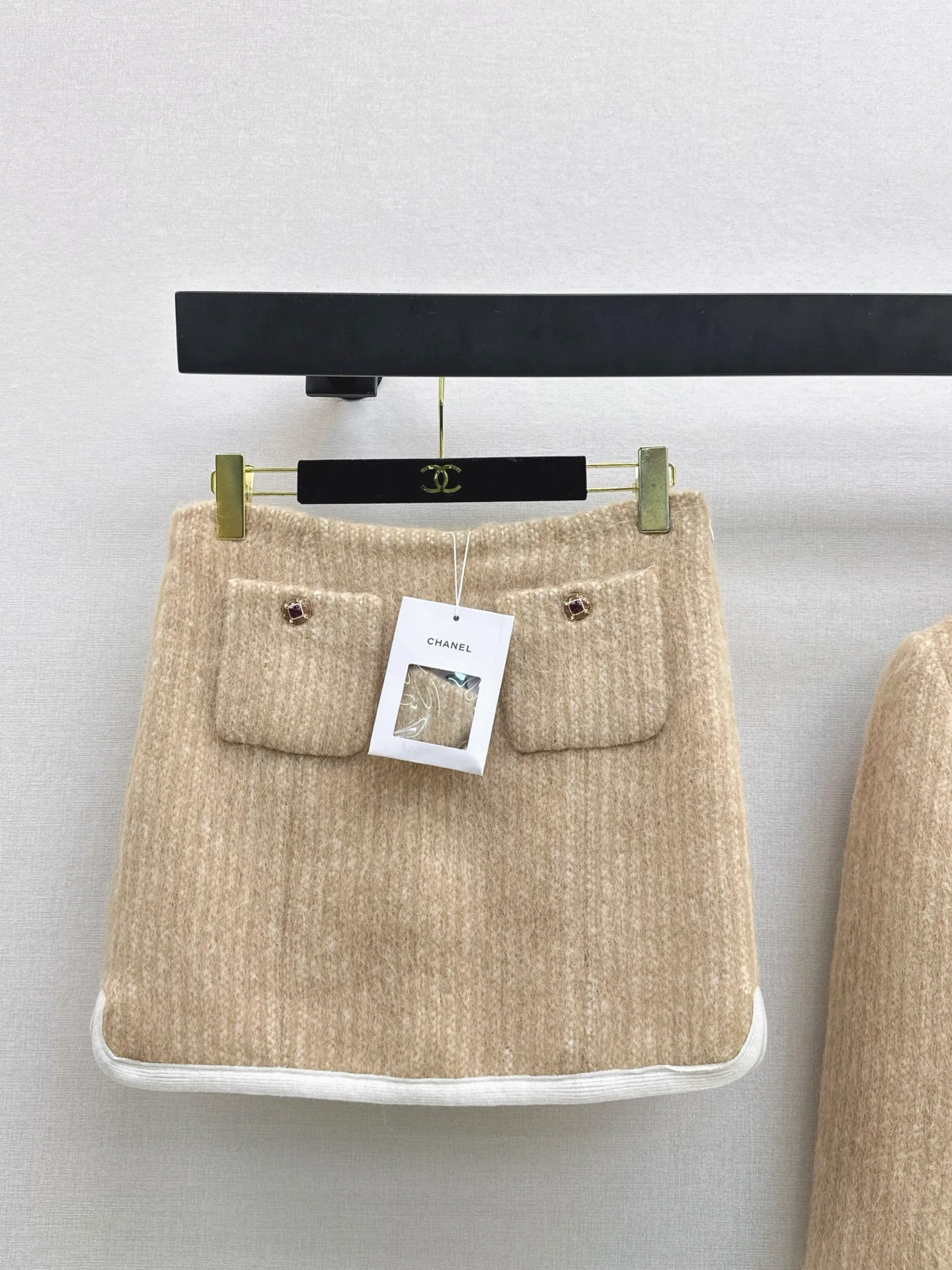 Chan 26ss woolen jacket skirts outfit sets