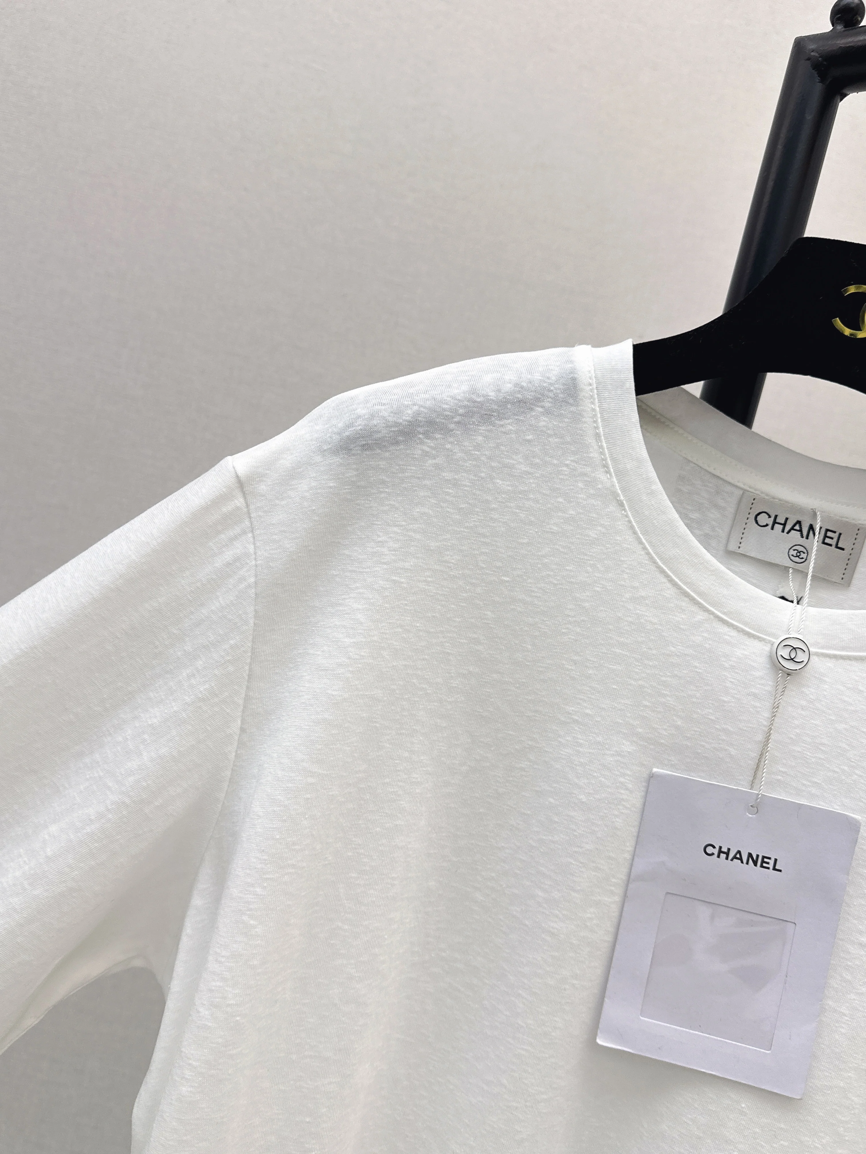 Chan 26ss embroidery logo tee