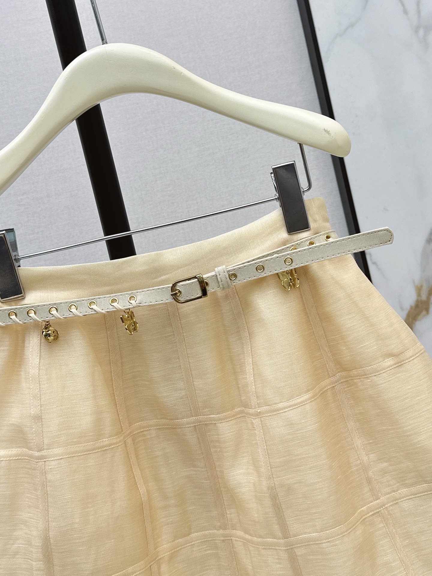 Zimm 26ss belted skirt