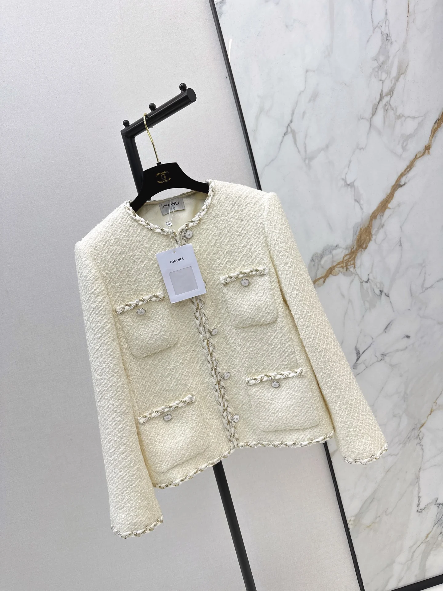 Chan 26ss woven tweed jacket